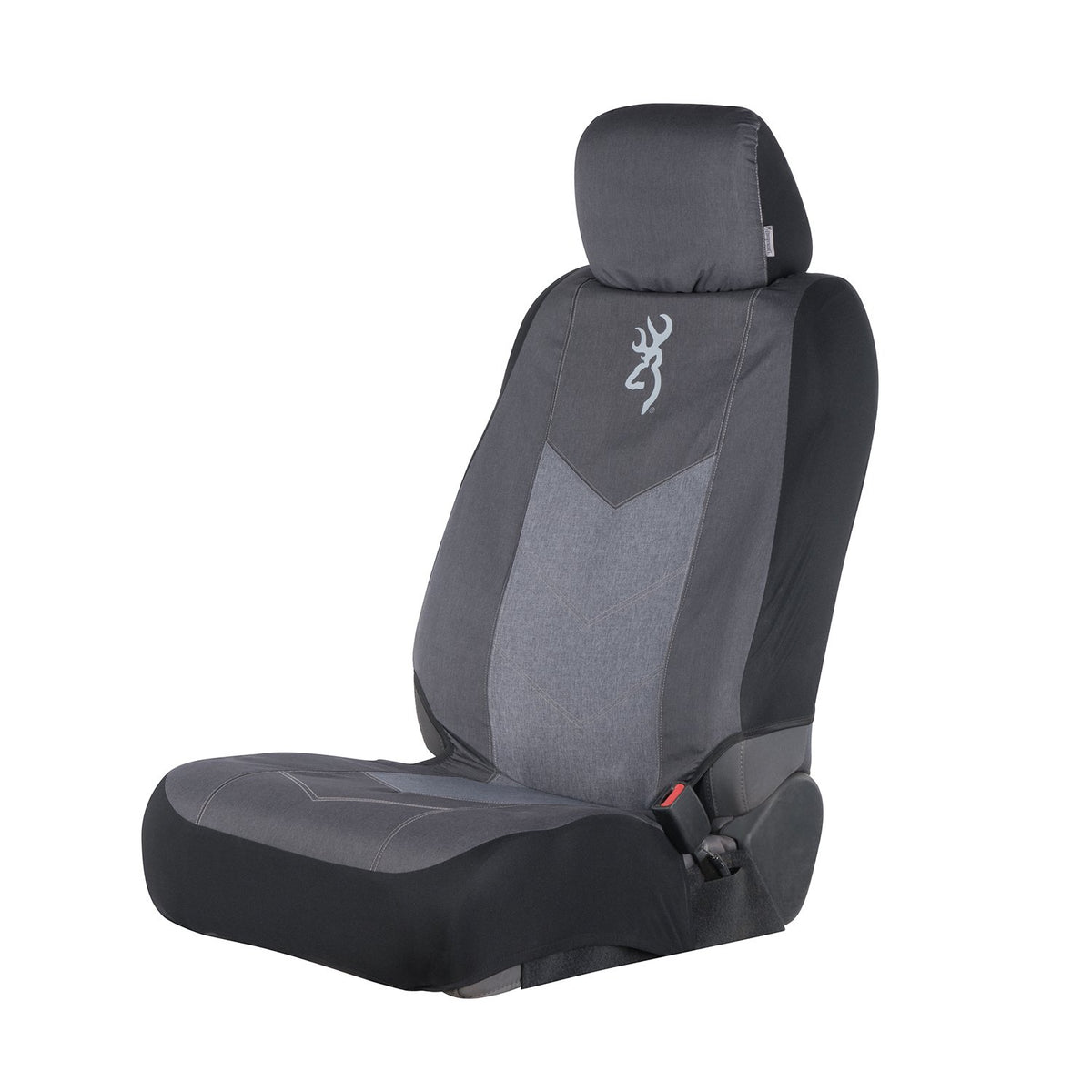 Browning Universal Front And Bench Seat Covers, Water Resistant For Car, Truck, And Suv, Chevron (Heather Black)