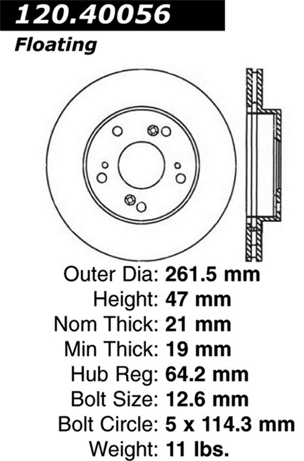 StopTech 127.40056L Sport Drilled/Slotted Brake Rotor (Front Left), 1 Pack