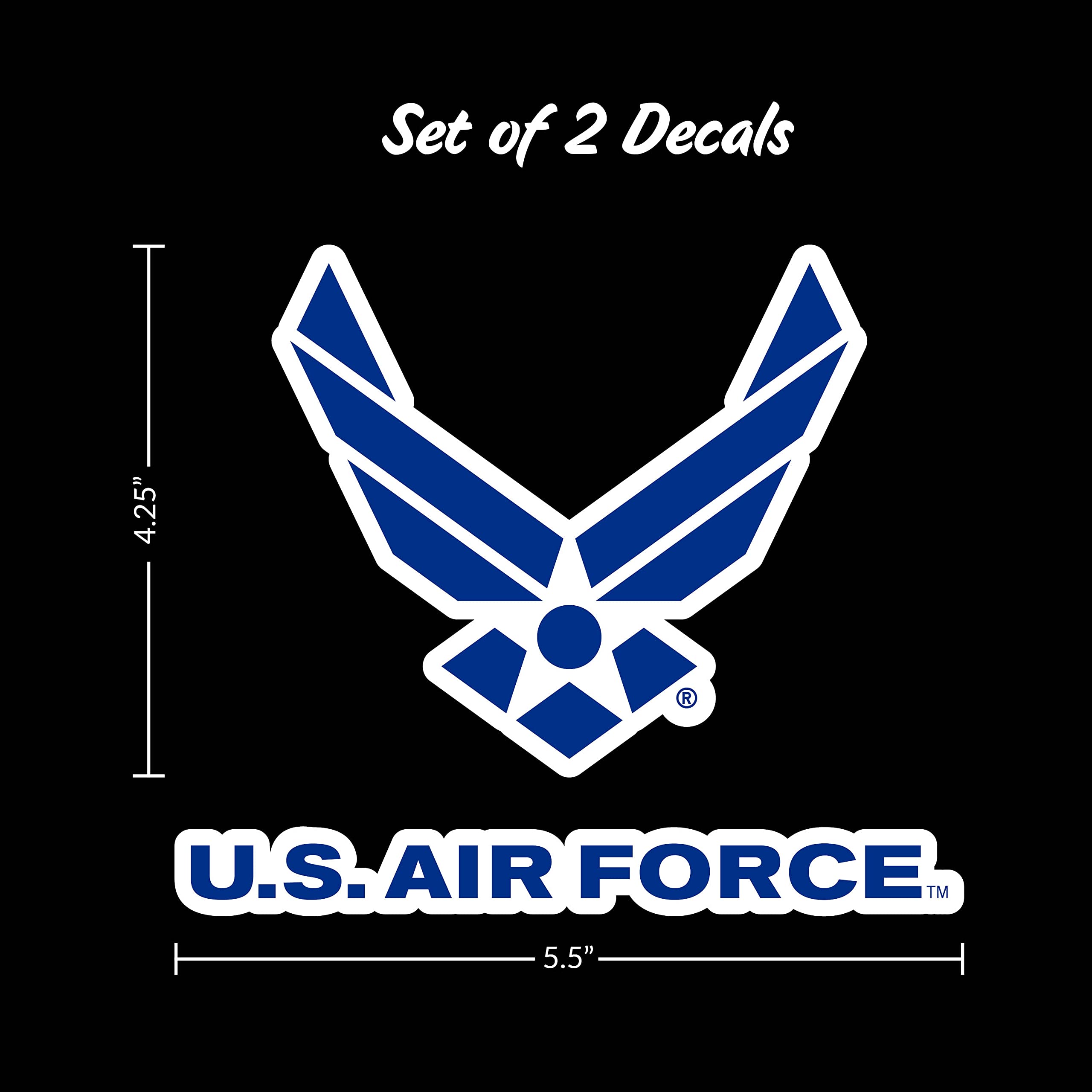 United States Air Force Decals - Officially Licensed Large 5.5'' Usaf Logo Truck Car Window Stickers Vinyl Military Sticker Deca