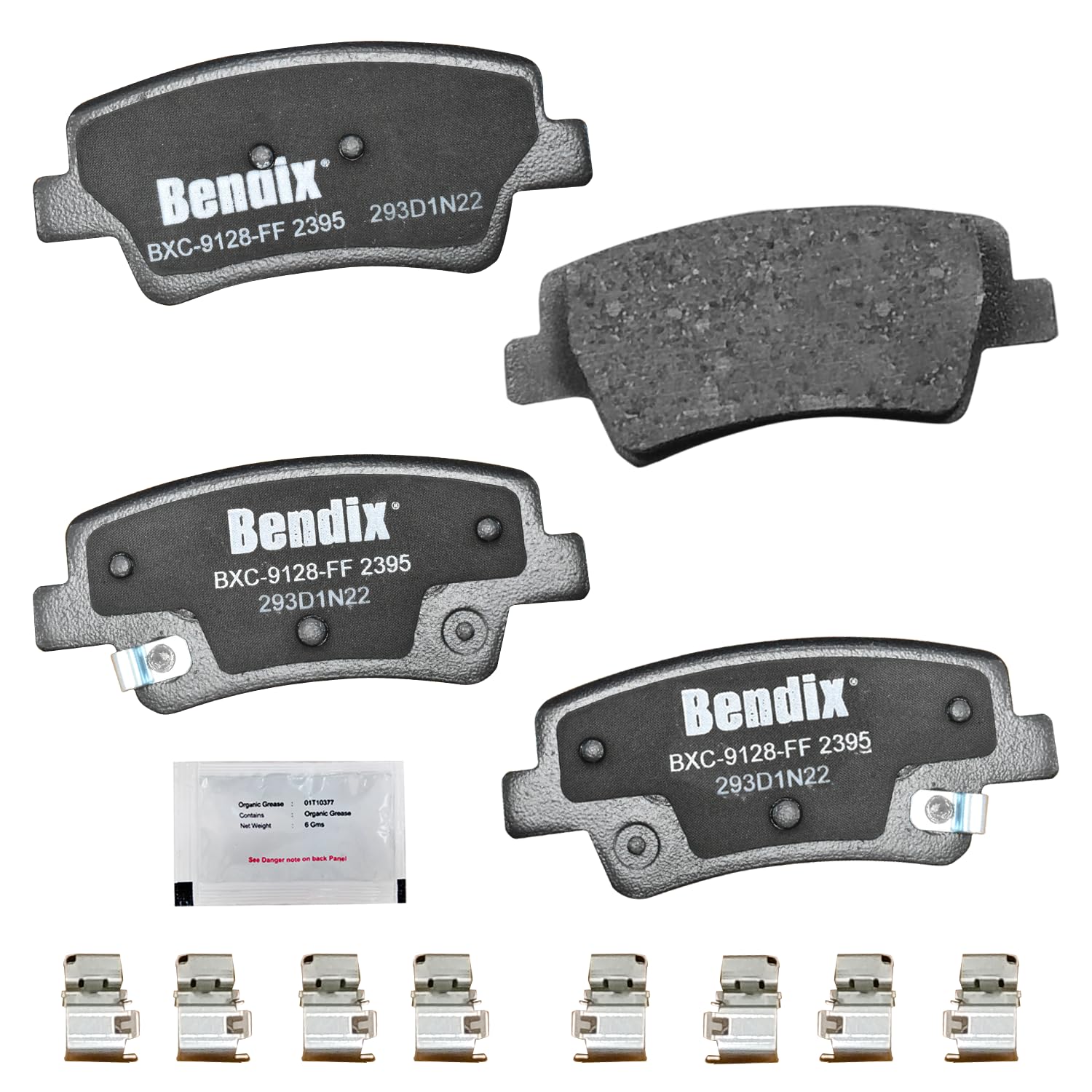Bendix Priority1 Cfc2395 Ceramic Rear Brake Pads For Hyundai Elantra 2024-2021, Elantra N 2022