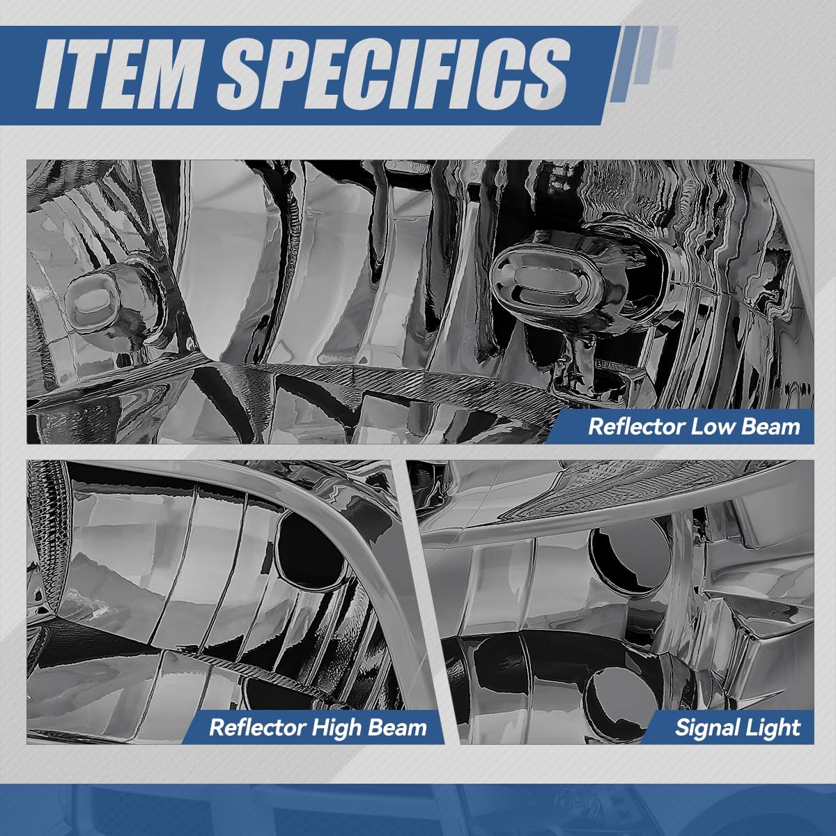 Auto Dynasty Quad Headlights Assembly Compatible With 2009-2010 Dodge Ram 1500 2500 3500, 2011-2018 Ram 1500 2500 3500 4500 5500