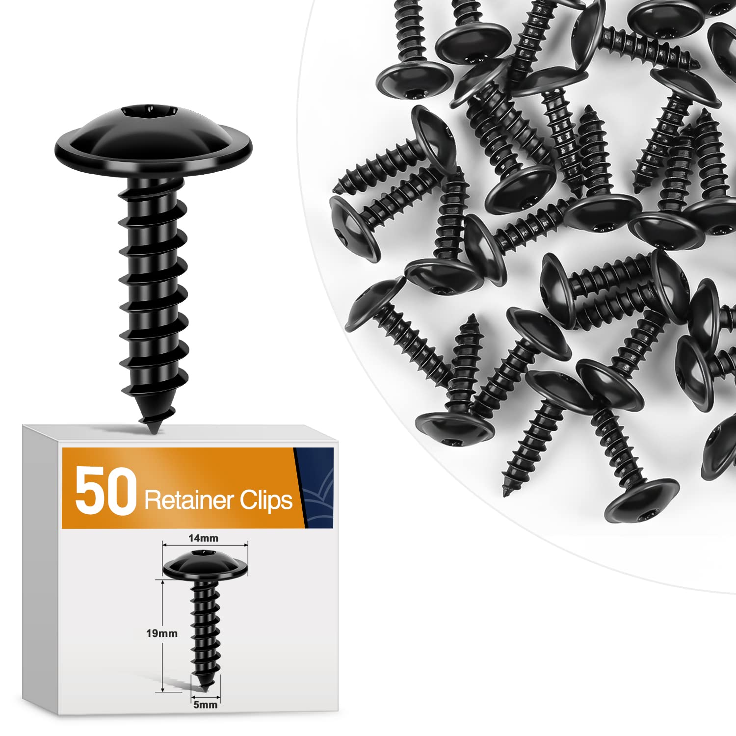 GOOACC 50pcs Torx Truss Head Tapping Screw Fender Liner Splash Guard Under Cover License Bracket for VW Audi N90775001 N90892001