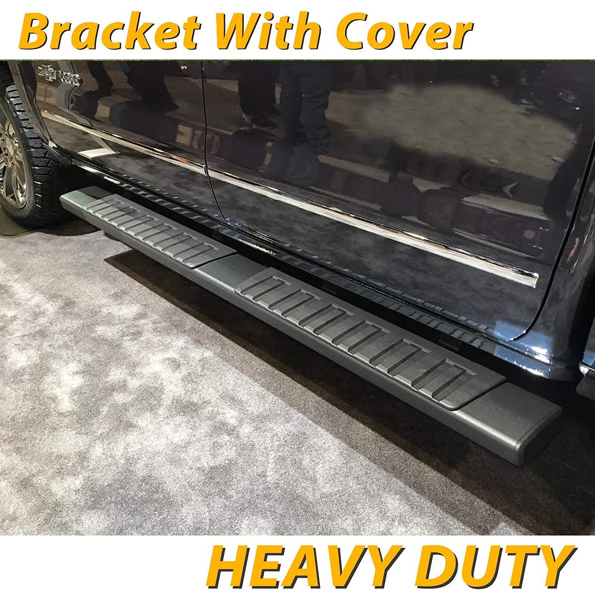 Comnova 6 Running Boards Compatible With 07-18 Silverado/Sierra 1500 Crew Cab, 07-19 2500 3500Hd, 2019 Ld/Limited Crew Cab. Running Boards For Silverado Crew Cab(Incl. 8 Brackets And Plastic Covers)