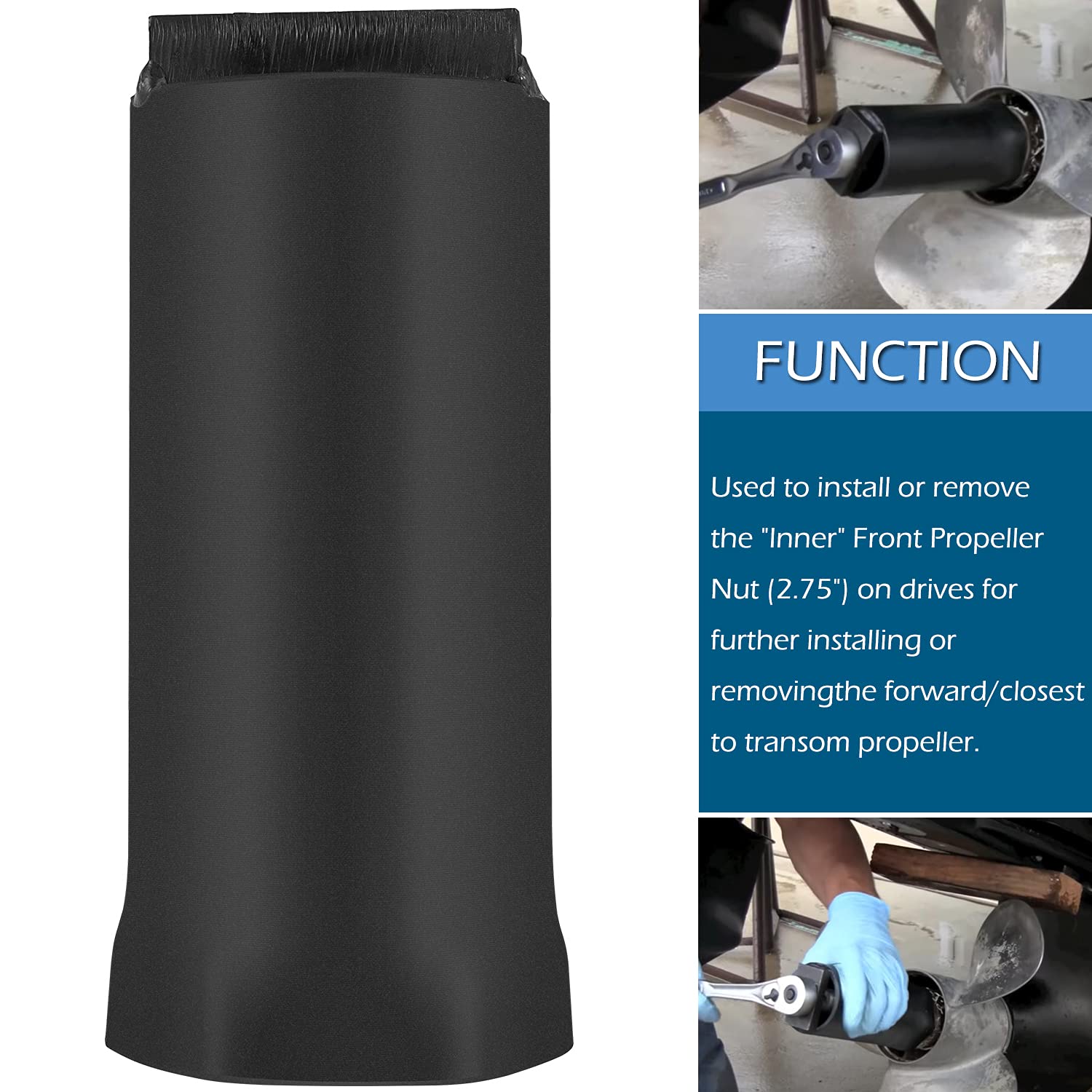 Yoursme Bravo 3 Prop Nut Socket Tool Propeller Wrench Fit for Mercruiser Bravo 3 Drive Prop Nut Prop Removal Tool Replace for 80