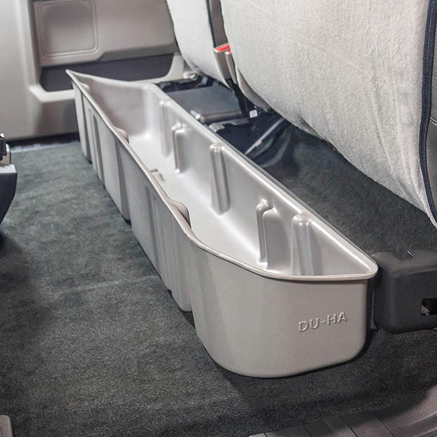 Du-Ha Under Seat Storage Fits 2015-2024 Ford F150 Supercab & 2017-2024 Ford F250 F350 F450 F550 Supercab | Black Heavy-Duty Back