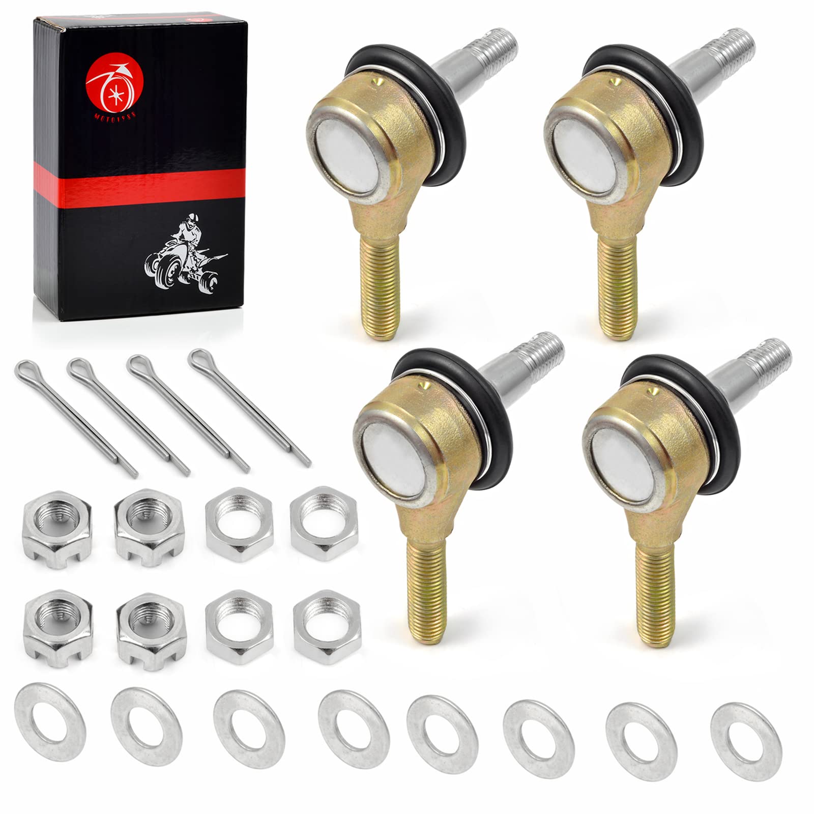 Tie Rods End Ball Joints Left Right For Yamaha Banshee Raptor Warrior Wolverine Blaster 125 200 250 350 660 Grizzly 125 350 450 550 660 600 700 Moto 4 Big Bear 350 Breeze 125 1Uy-23841-01-00