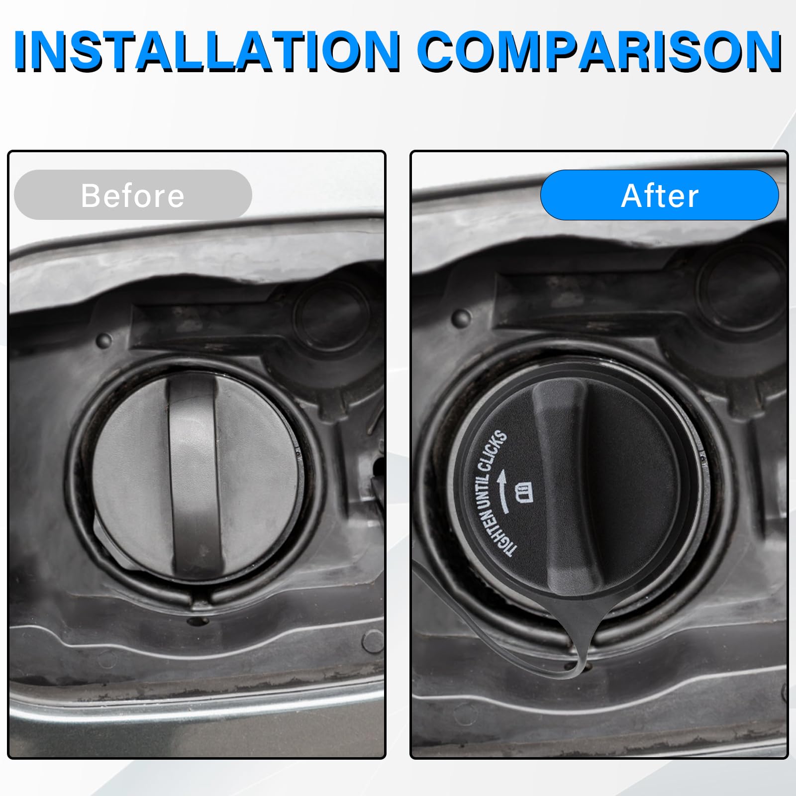 Gas Cap Replacement 8C3Z-9030-A for Ford F250 F350 F450 F550 Super Duty Expedition E150 E250 E350 Van E450 Super Duty Van, Linco