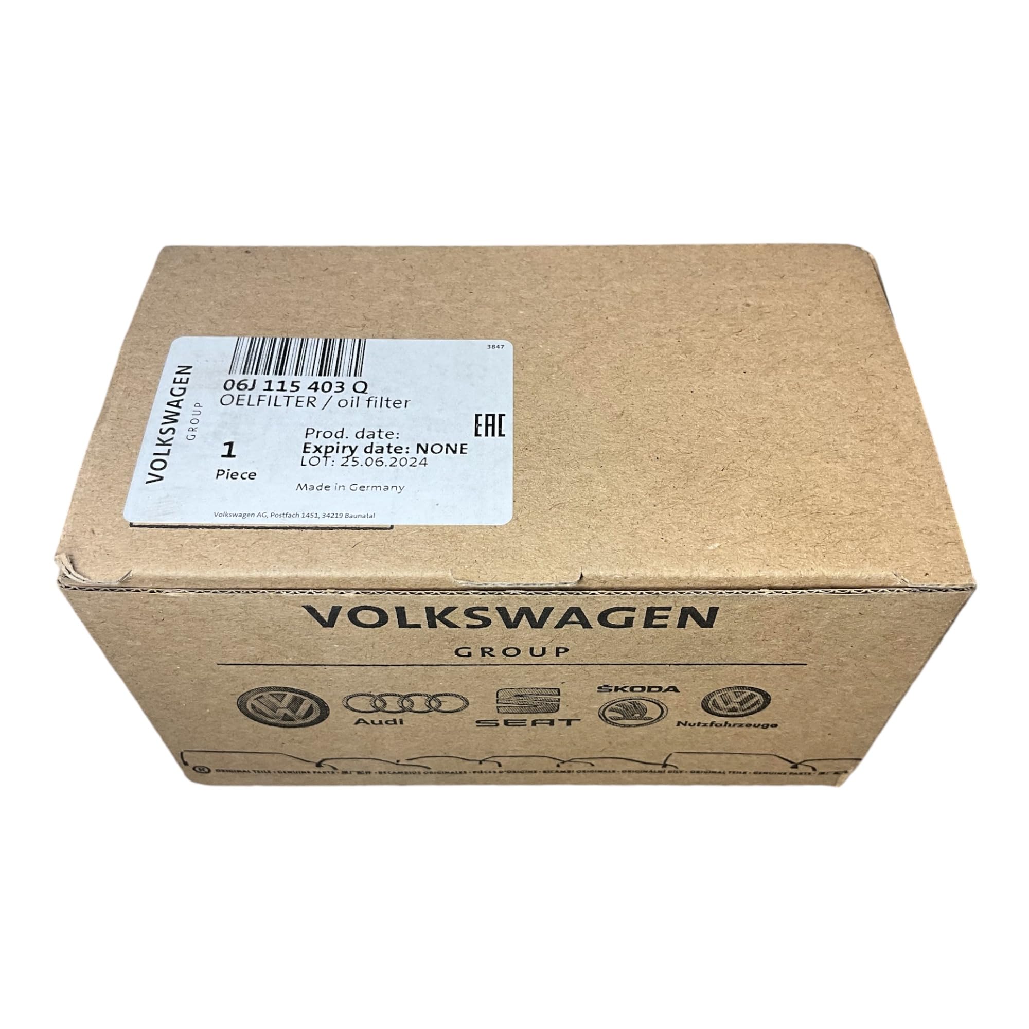 Volkswagen 06J 115 403 Q, Engine Oil Filter