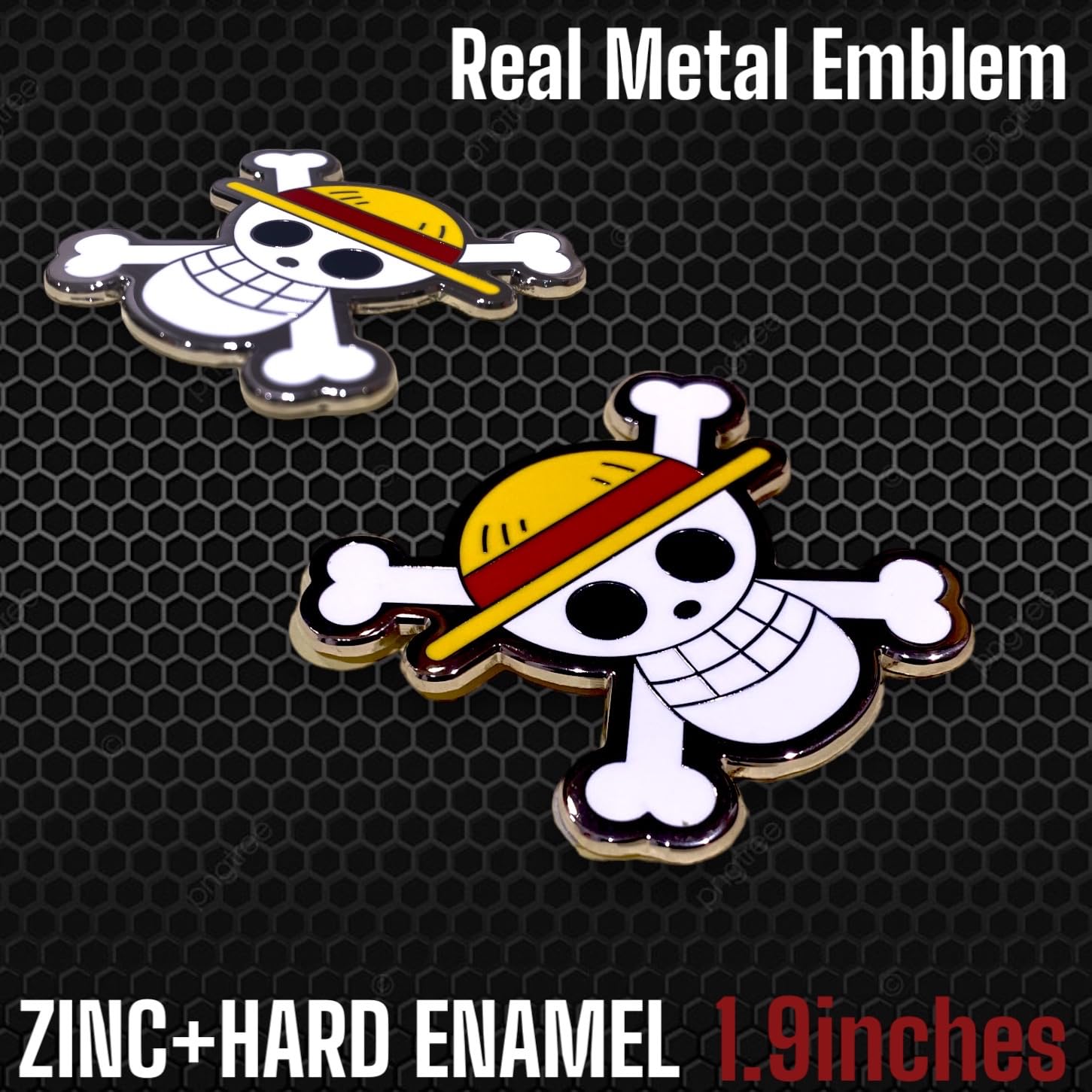 Anime Emblem for car Anime Metal Sticker Anime Enamel Emeblem for Laptop for Desktop Anime Metal car Emblem (Mugi)