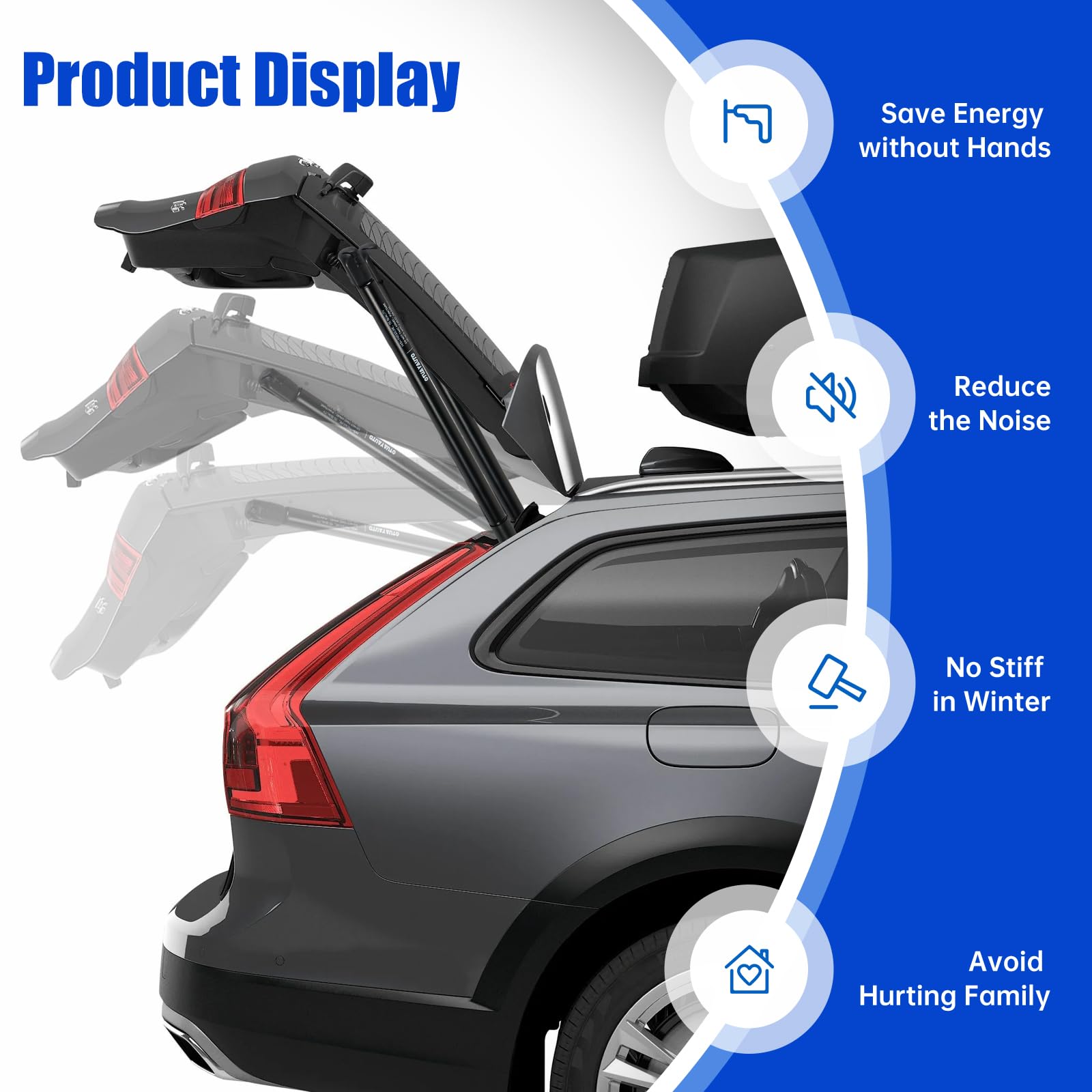 Otuayauto Rear Tailgate Lift Supports Shock Struts Replacement For Toyota Sequoia 2001-2007 Gas Spring Premium Hatch Trunk Strut