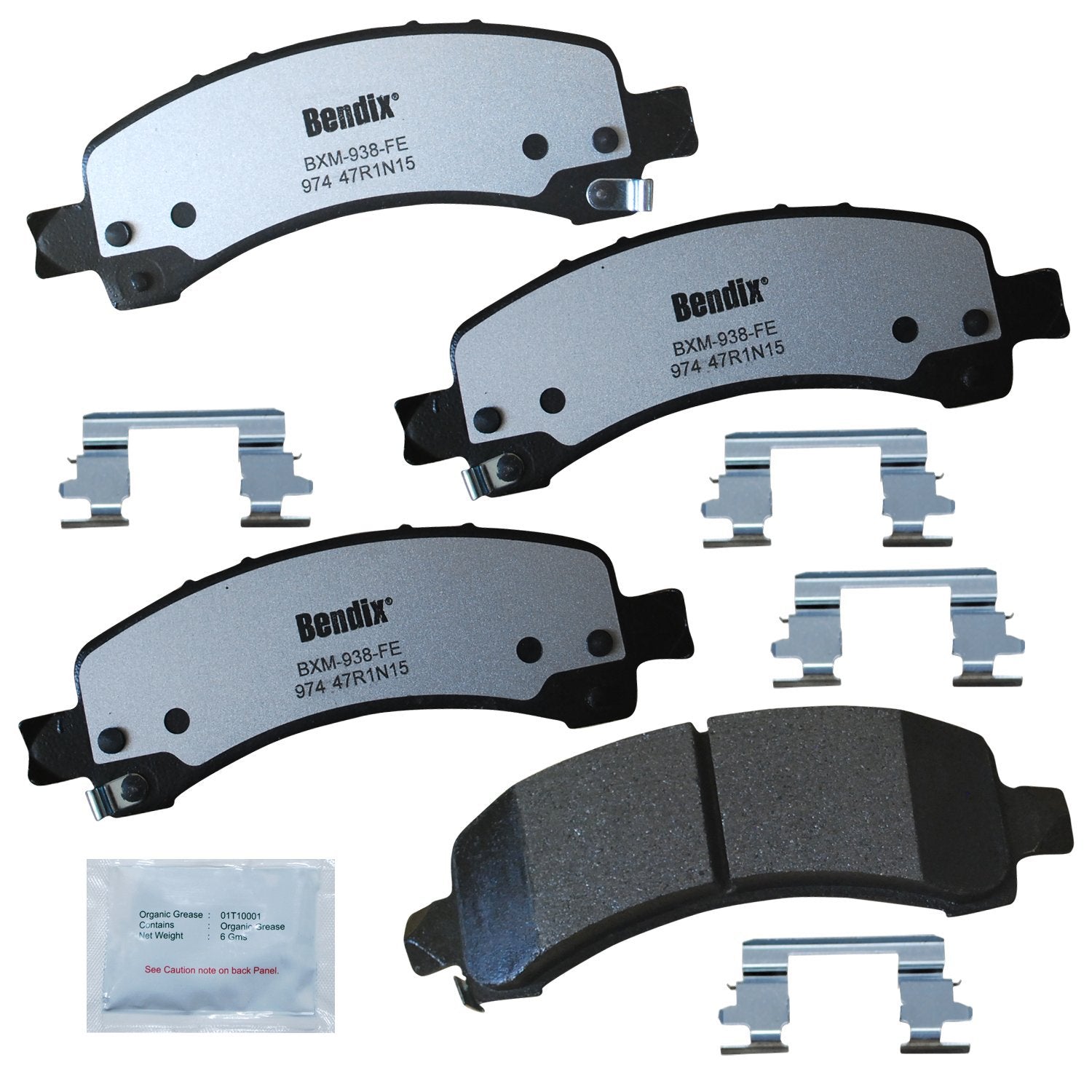 Bendix Fleet Metlok Mkd974Fm Semi-Metallic Rear Brake Pads For Select Models Chevrolet Express 2500, 3500, Cargo, Pasajeros, Gmc