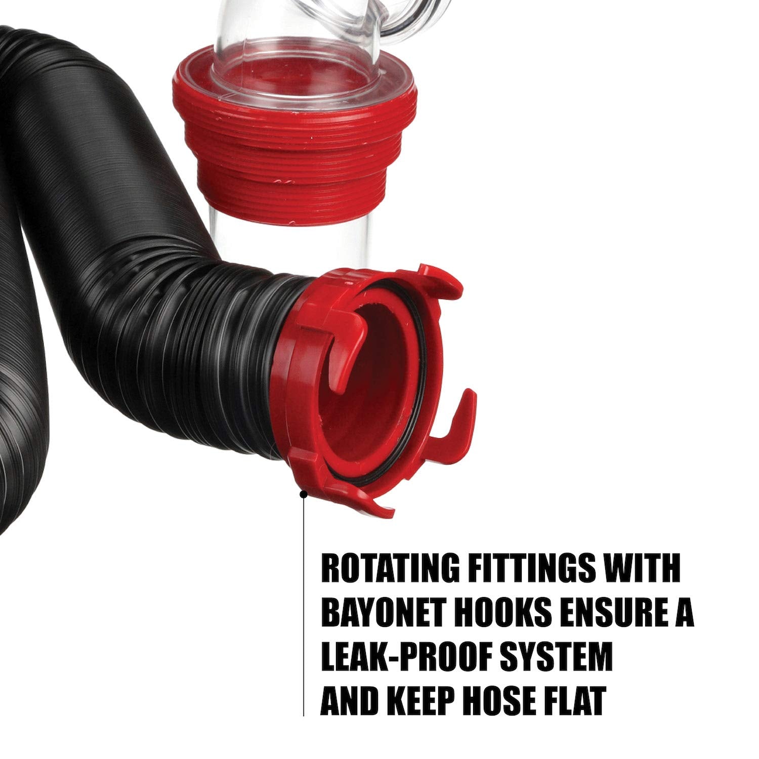 Valterra 15-Foot Dominator Rv Sewer Hose Kit, Universal Sewer Hose For Rv Camper, Includes 15-Foot Hose With Rotating Fittings,