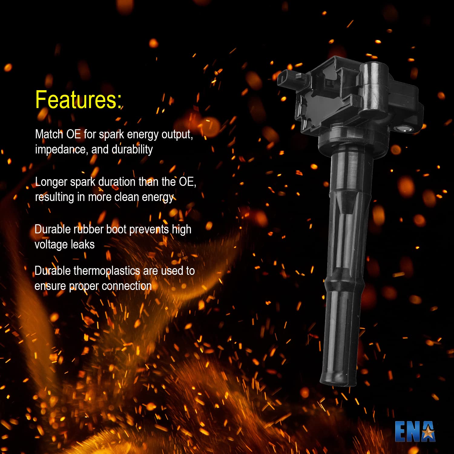 Ena Set Of 3 Ignition Coil With 6 Iridium Spark Plug And Wire Set Compatible With Toyota 4Runner T100 Tacoma Tundra 1995-2004 3.