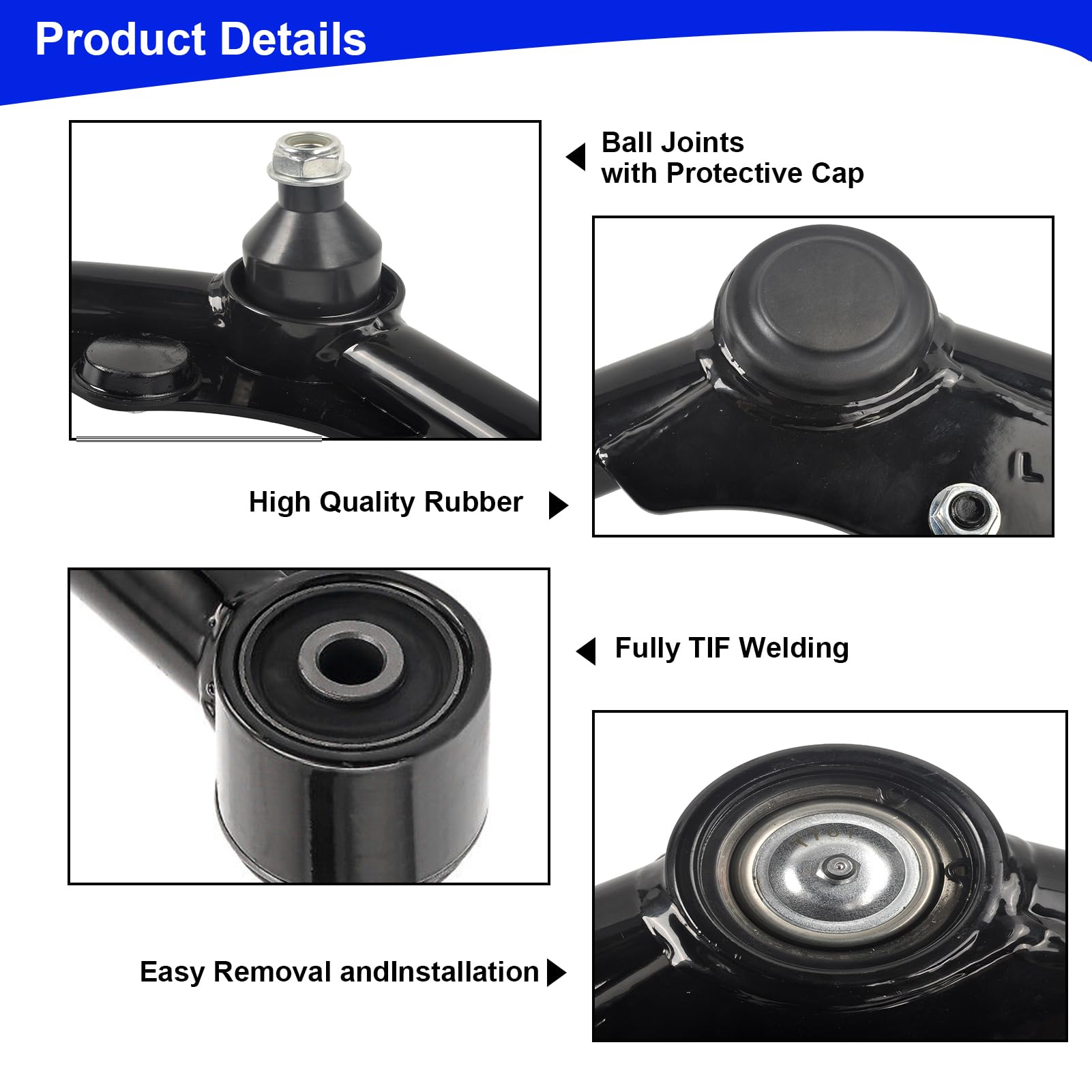 FUTAIHE Front Upper Tubular Control Arm 1-3'' Lift Fits For 2005-2016 Nissan Frontier, 2005-2021 Pathfinder, 2005-2016 Xterra, S