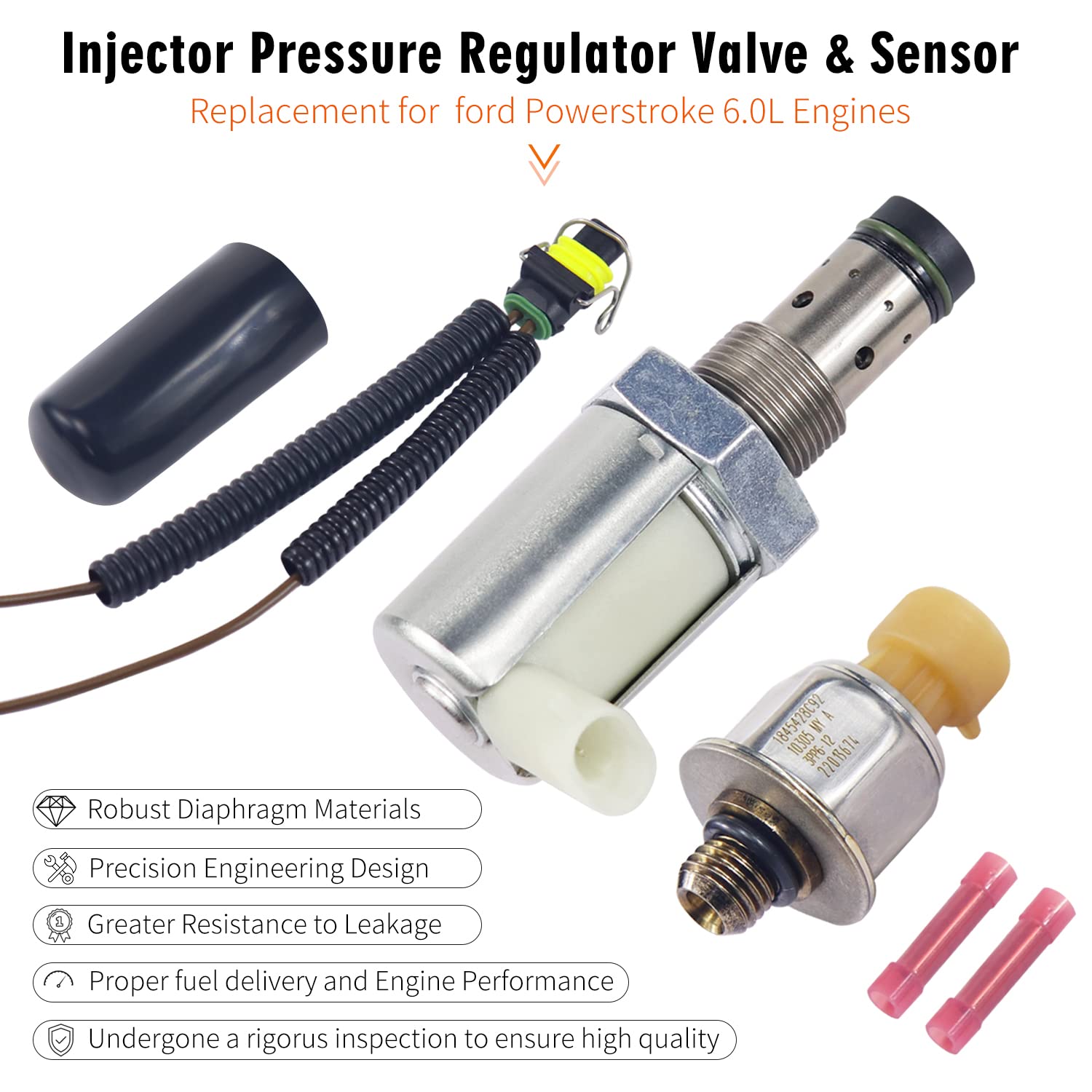IPR Valve 6.0 Powerstroke Injector Pressure Regulator & ICP Control Sensor for 2003-2010 Ford Super Duty F250 F350 F450 F550 E35