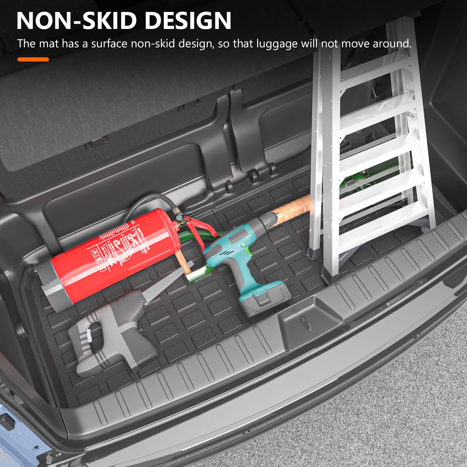 powoq Trunk Mat Compatible with 2021-2025 Toyota Sienna 3rd Row Cargo Liner TPE Rear Trunk Liner Mat Replacement for 2021 2022 2