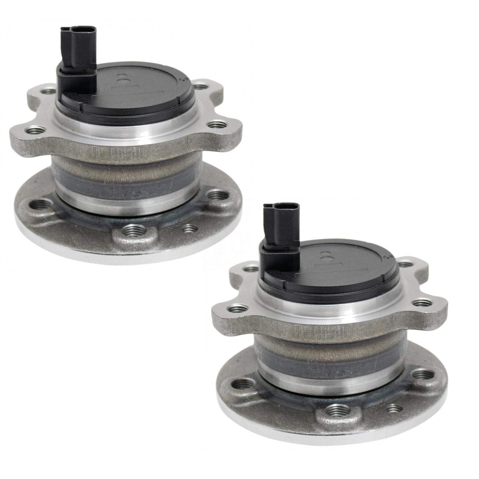 Trq Rear Wheel Hub Bearings Assembly Set Compatible With 2012-2018 Volvo S60 2007-2016 S80 2015-2018 V60 2009-2010 V70 2011-2015