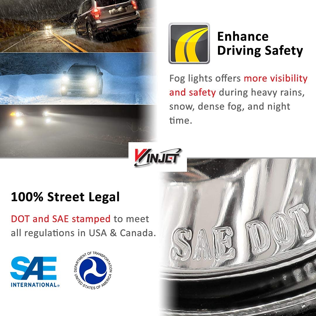 Winjet Wj30-0556-09 Oem Series For 2006-2007 Ford Ranger Clear Lens Factory Style Oe Fitment Replacement Fog Light A Pair Set