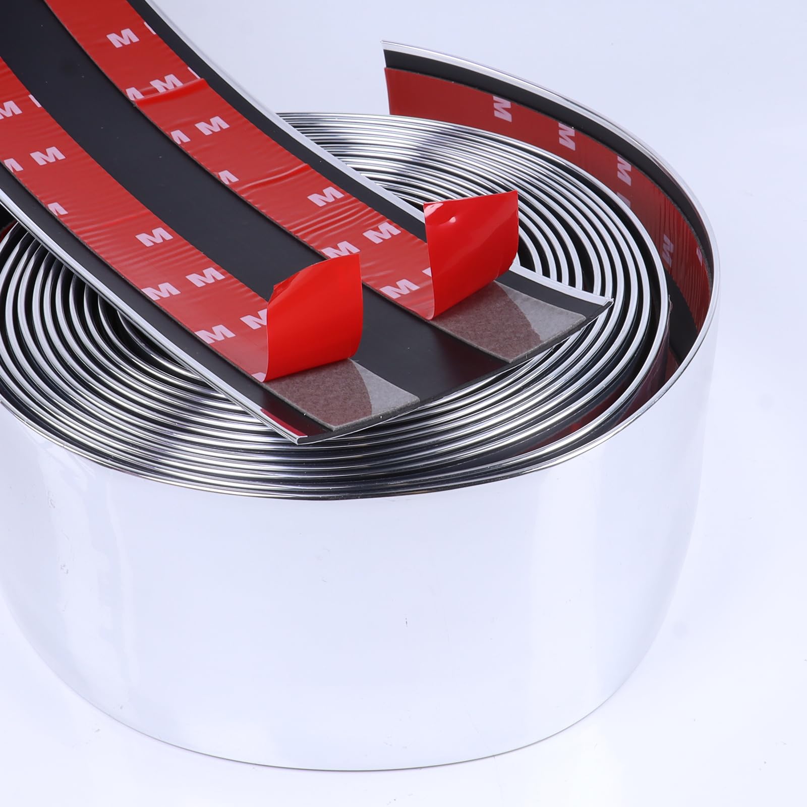 Sbwlkj 25Ft Automotive Chrome Trim Molding 2''(50Mm) Heavy Duty Car Side Moldings(Self Adhesive) Uv-Protected Scratch-Proof For