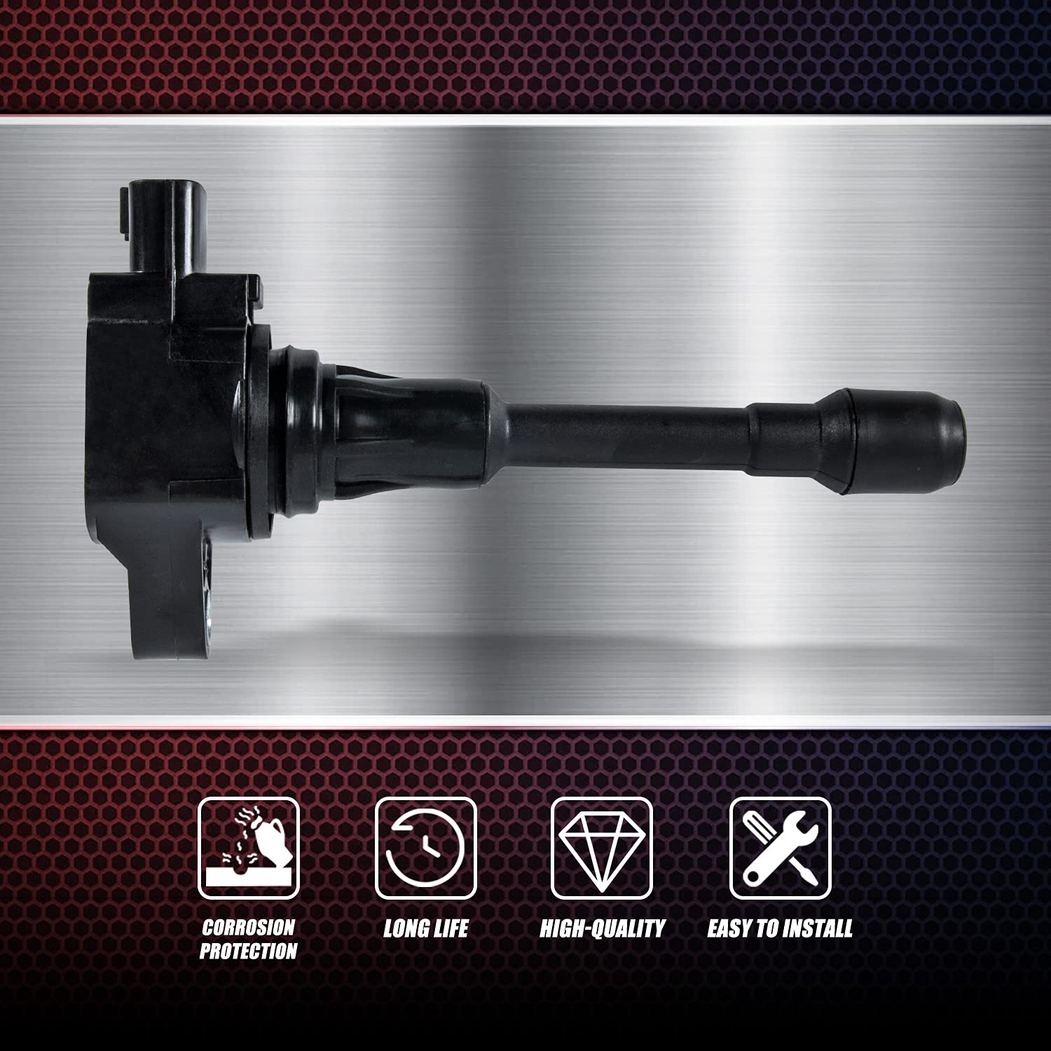 Ransoto Uf549 Ignition Coil Pack & 9029 Spark Plug Set Of 4 Compatible With Nissan Altima Cube Rogue Sentra Versa Nv200 1.6L 1.8L 2.0L 2.5L L4