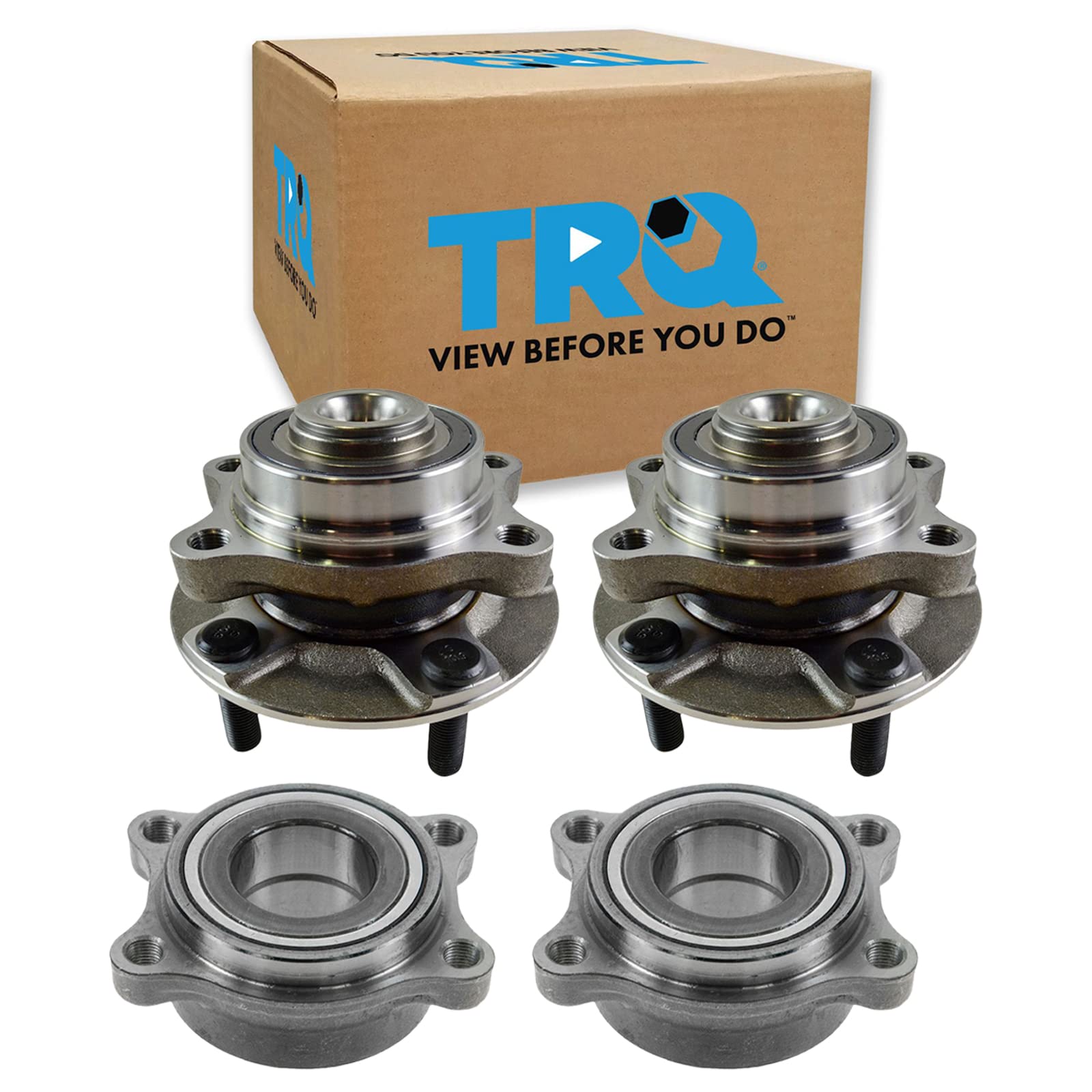 Trq Wheel Hub Bearings Assembly Set Compatible With 2003-2007 Infiniti G35 2003-2009 Nissan 350Z