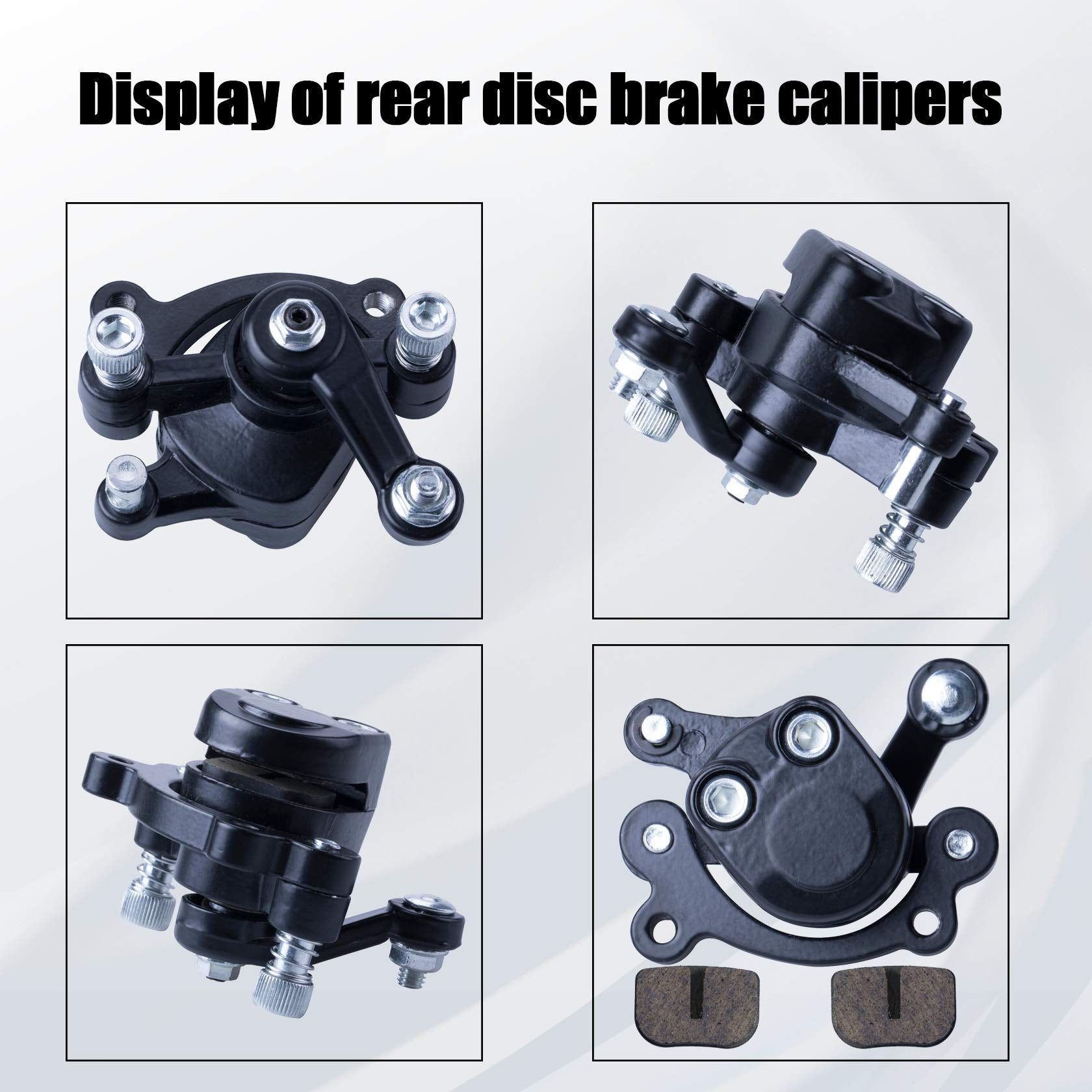 Mwmnun Rear Disc Brake Caliper With Replaced Pad Compatible With 47Cc 49Cc Pocket Bike Stand Up Goped Scooter Motovox Mbx10 Mbx11 Mini Dirt Bike Mm-B80-Br Mm-B105 80Cc 2.5Hp Moto Mini Bike