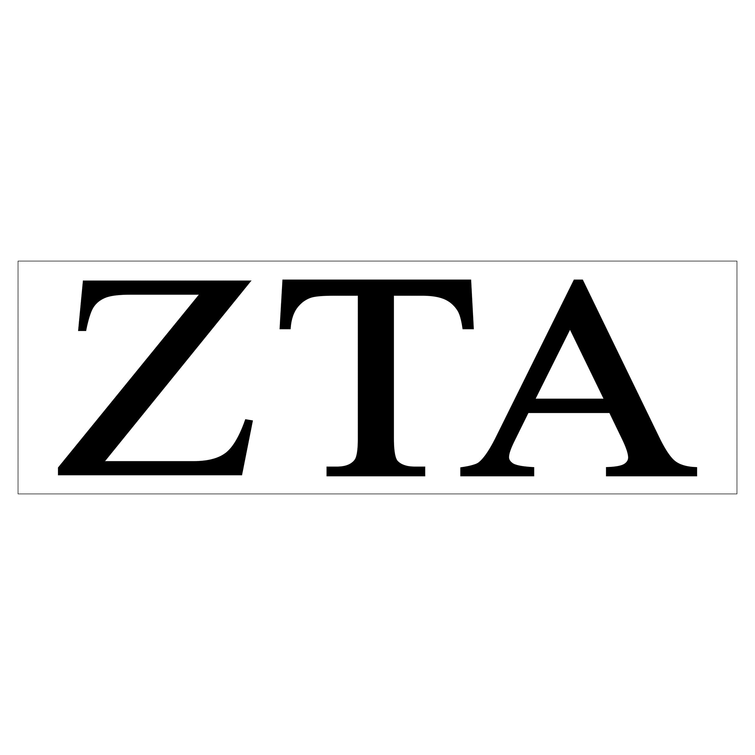 Pro-Graphx Zeta Tau Alpha Greek Sorority Sticker Decal, 2.5 Inches Tall, Black
