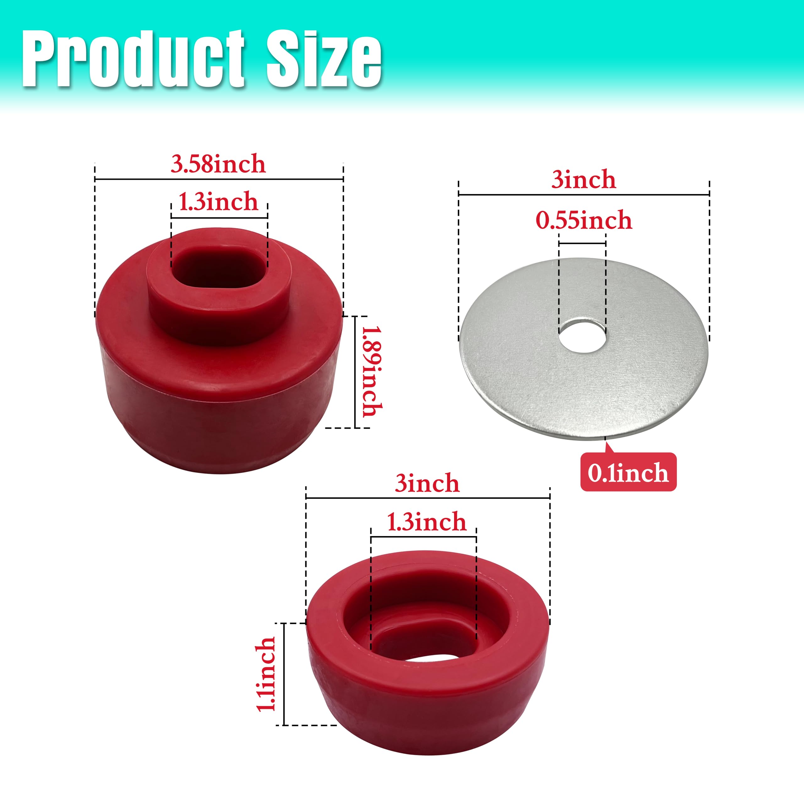 7-141 Body And Cab Mount Bushing Kit,Compatible With Chevy Silverado & Sierra 1500/2500 2Wd/4Wd 1999-2014(Red)