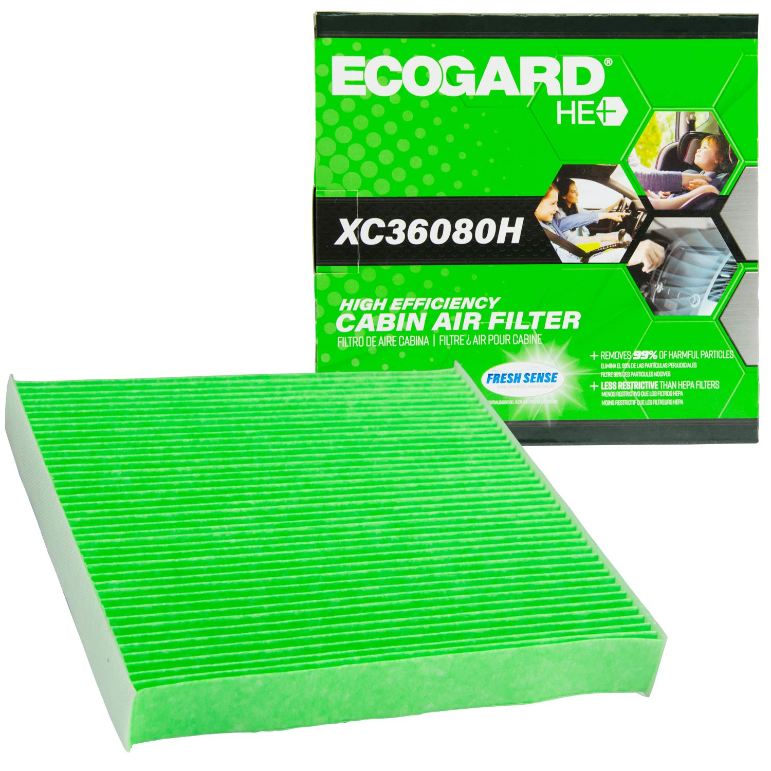 Ecogard Xc36080H Upgraded High Efficiency Cabin Air Filter With Baking Soda Fits Honda Civic, Cr-V, Fit, Hr, Odyssey, Insight, C