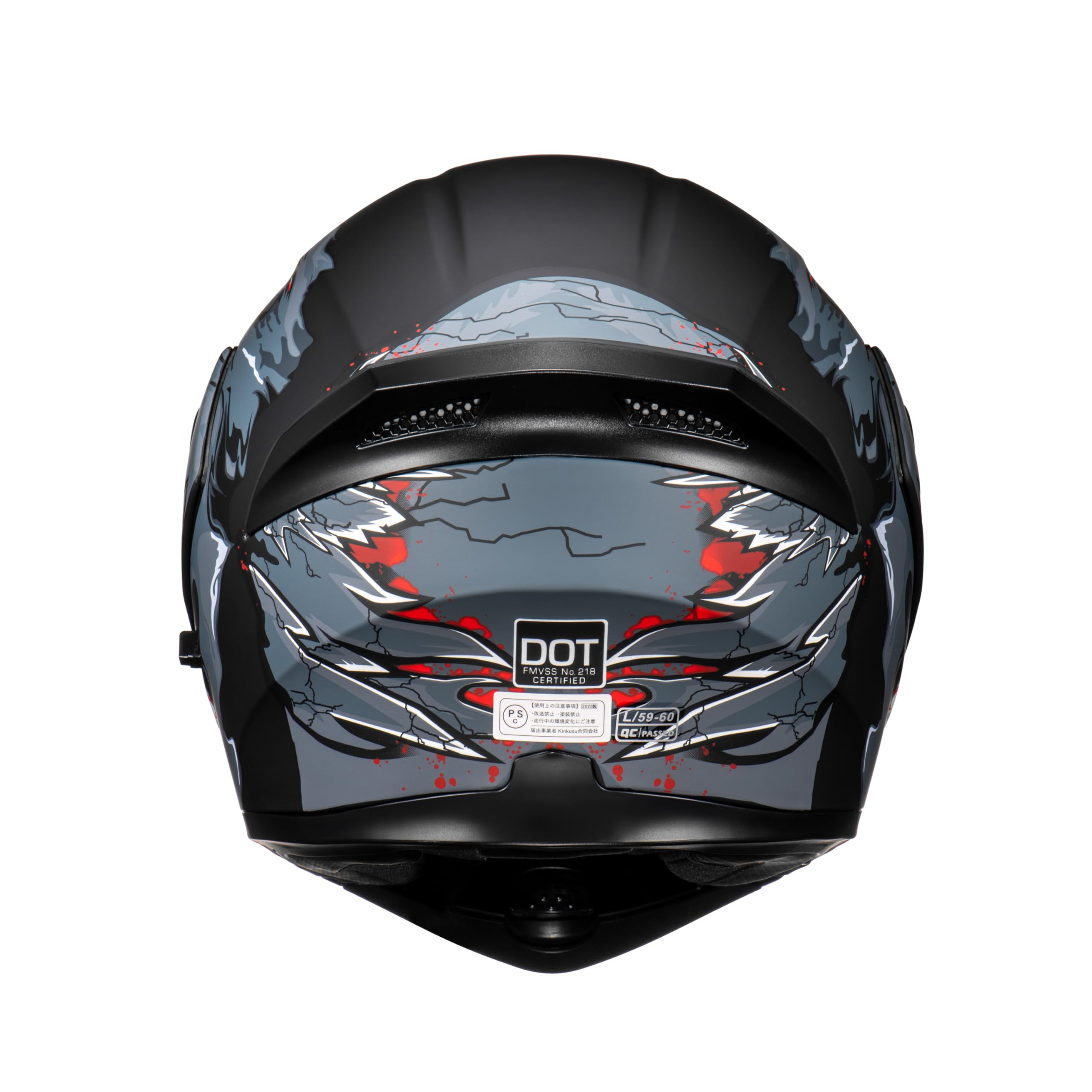 Kypara Motorcycle Dual Visor Flip Up Modular Full Face Helmet With Dot Certification Of Impressionism (L, Bloodhound)