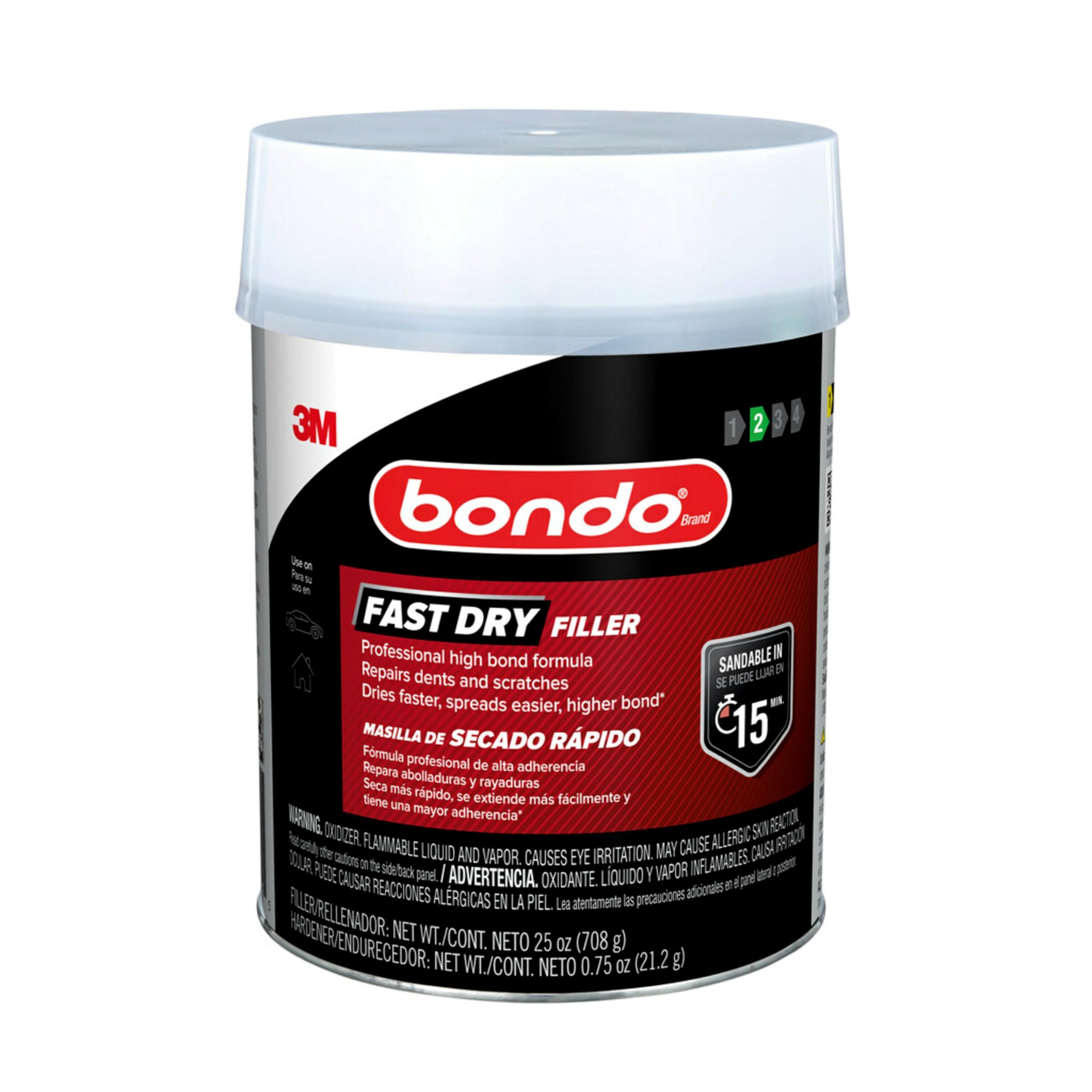Bondo 3M Professional Fast Dry Filler (Quart)