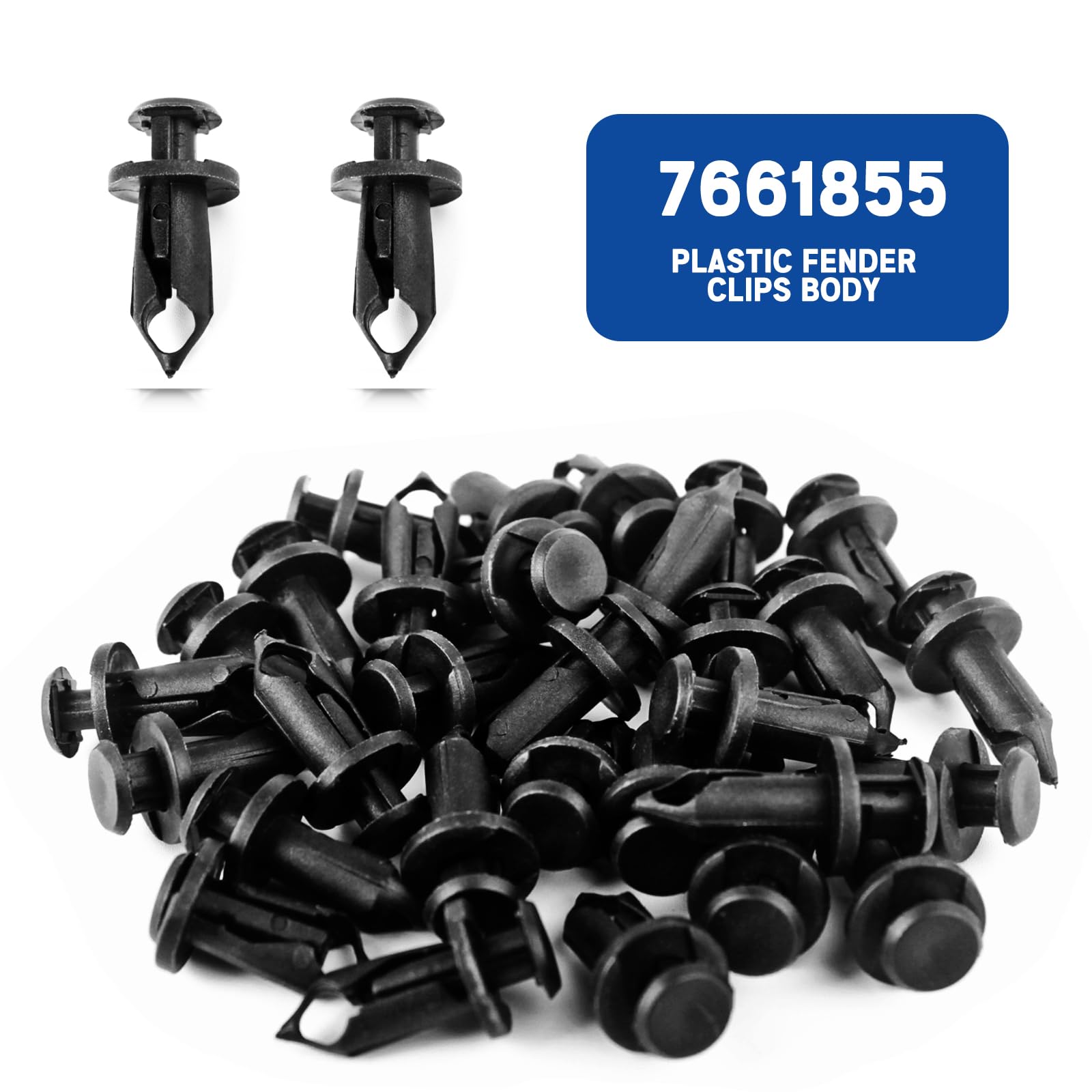 Xislet 120pcs Plastic Fender Clips Body Rivets Compatible with UTV ATV Motorcycle Sportsbike Push Pin Fairing M6 M7 M8 Retainer