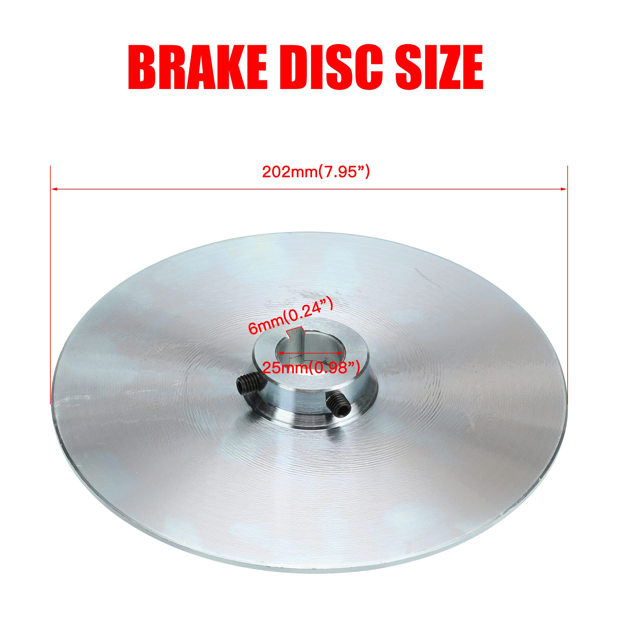 Grehua 8'' Mechanical Brake Disc 1'' Bore 1/4'' Keyway For Azusa 1823 Manco 9598 9597 Airheart Mb-1 Yerf-Dog Asw Bristers Go Kar