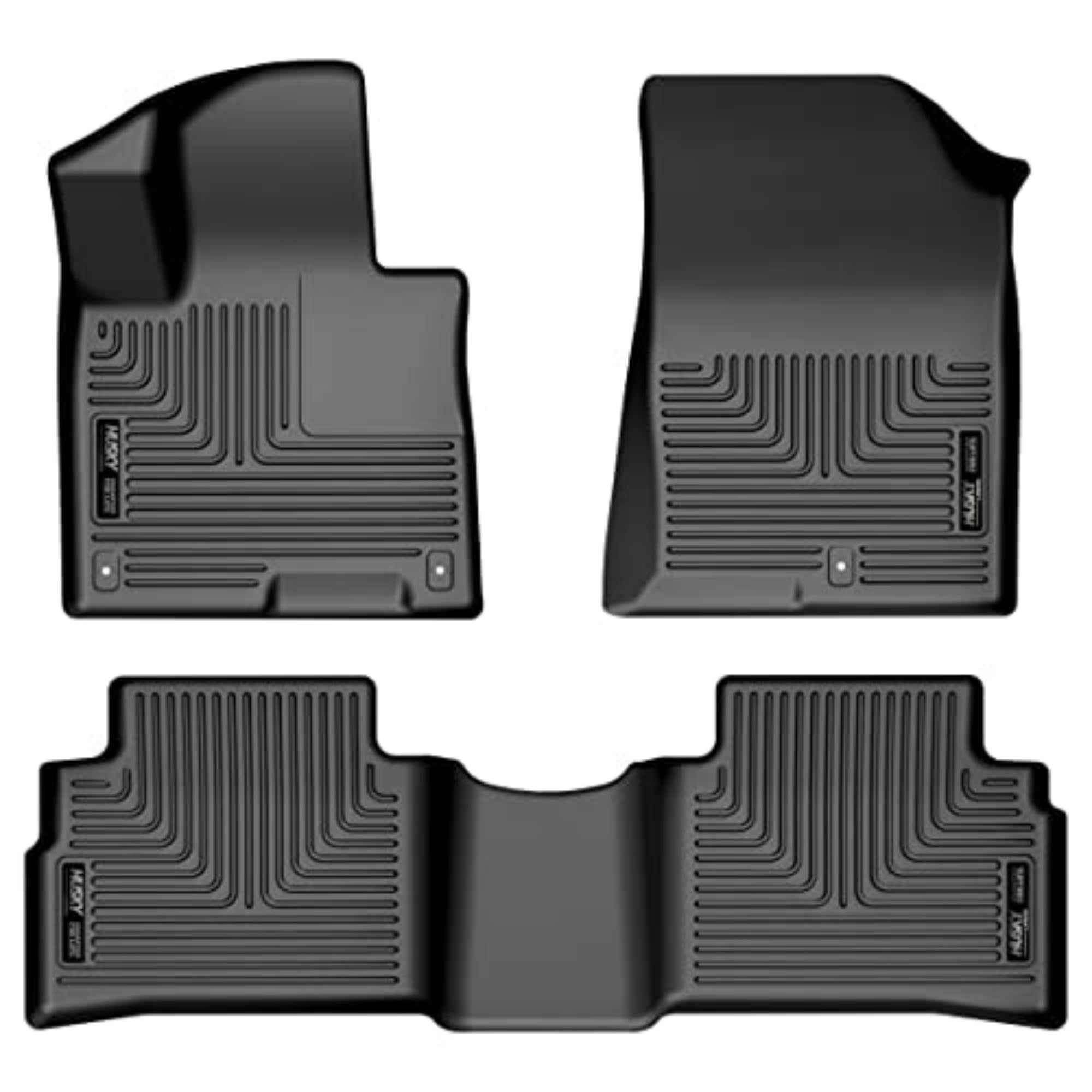 Husky Liners Weatherbeater Floor Mats | Fits 2023-2025 Kia Sportage | Front & 2Nd Row, 3-Pc Black - 95221