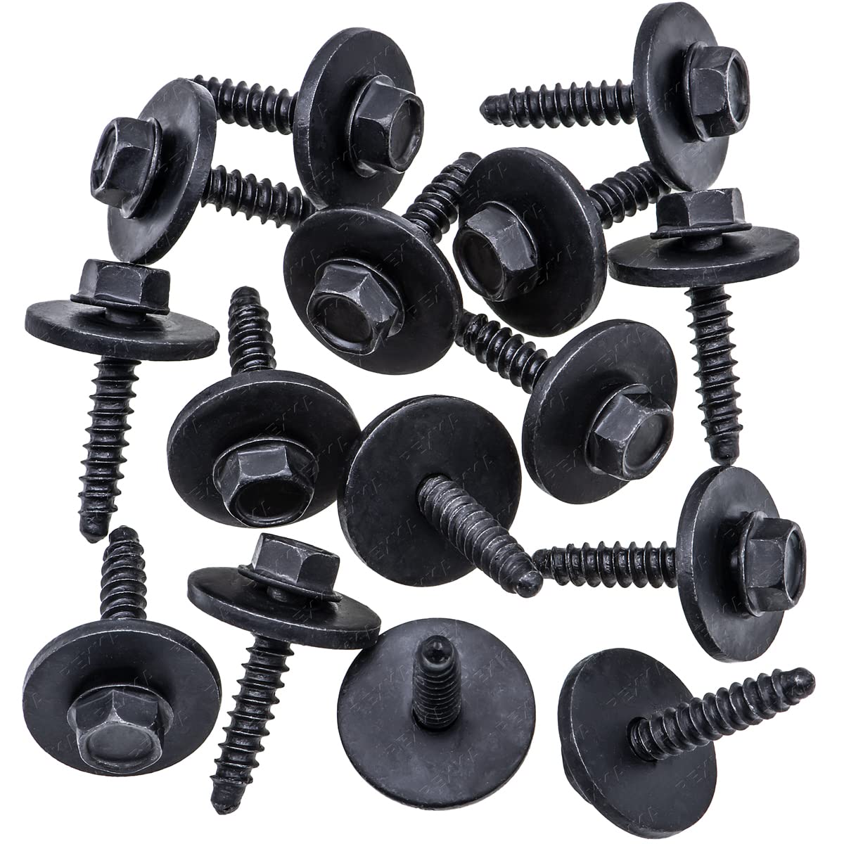 Rexka 15 Pcs Fender Liner Bumper Cover Splash Shield Wheelhouse Liner Bolt Screw Compatible With Gm 11570498 Chevrolet Camaro Colorado Corvette Cruze Equinox Silverado Malibu Traverse Cadillac Buick