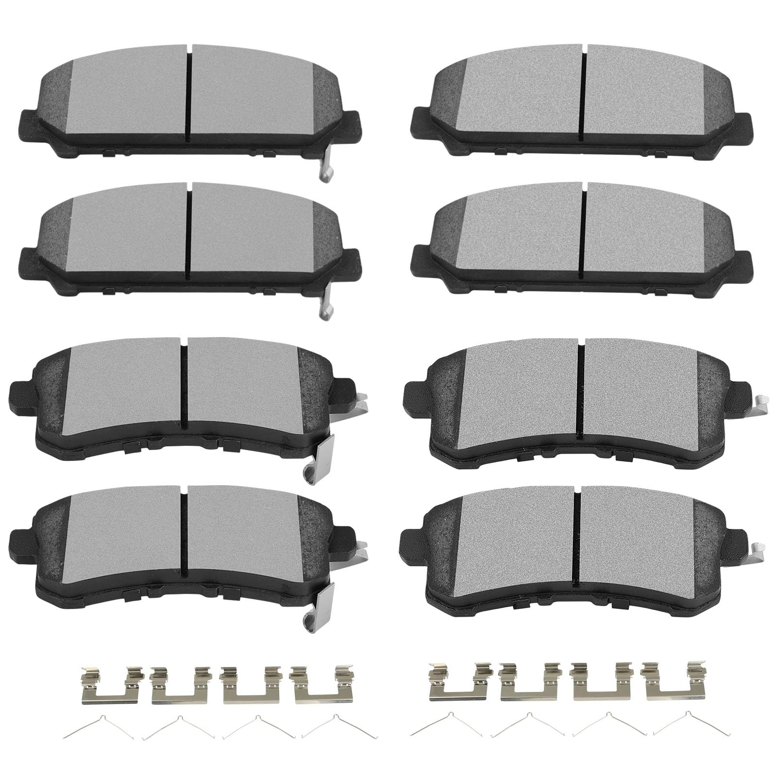 Scitoo Front Rear Disc Brake Pad Set 8Pcs W/Hardware Fit For Infiniti For Qx56 2011-2013,For Infiniti For Qx80 2014-2022,For Nis