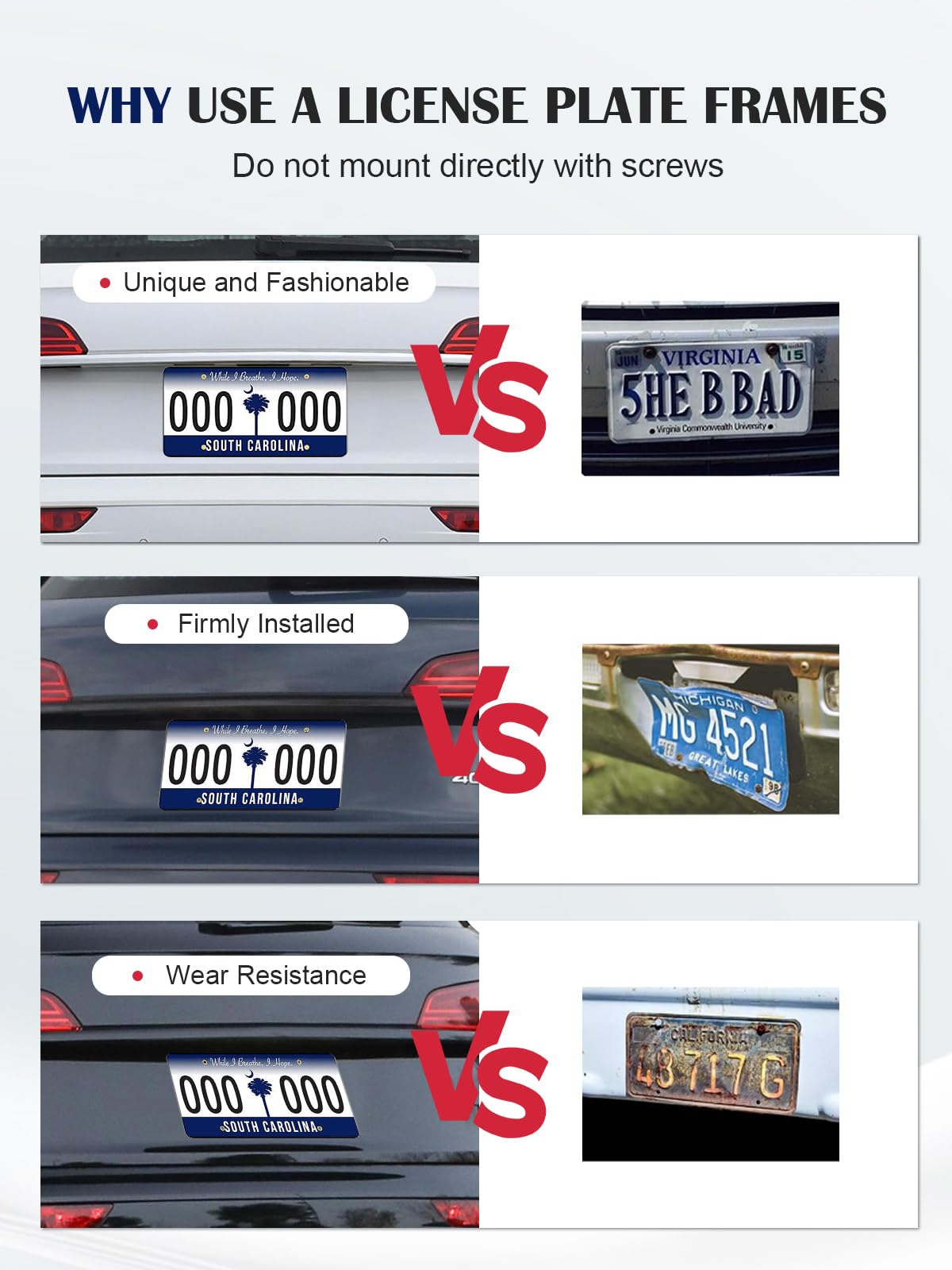 Rear License Plate Bracket For Audi Q3 Q4 e-tron Q4 Sportback e-tron Q5 Q5 Plug-in Hybrid Q5 Sportback SQ5 SQ5 Sportback Q6 e-tr