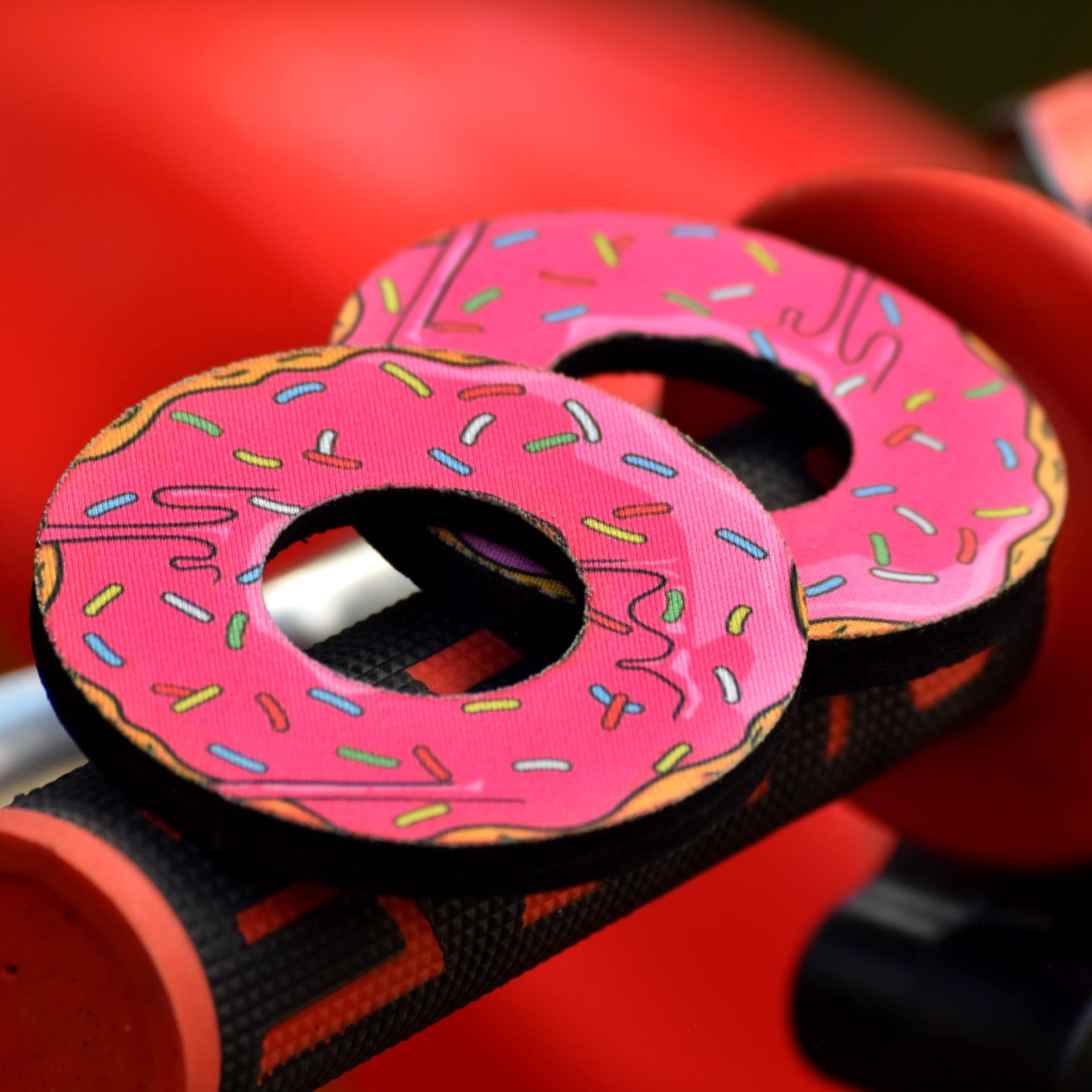 Pink Doughnut - Gripdonuts.com Premium MX BMX Dirt Bike Motorcycle Grip Donuts (13 Variations)