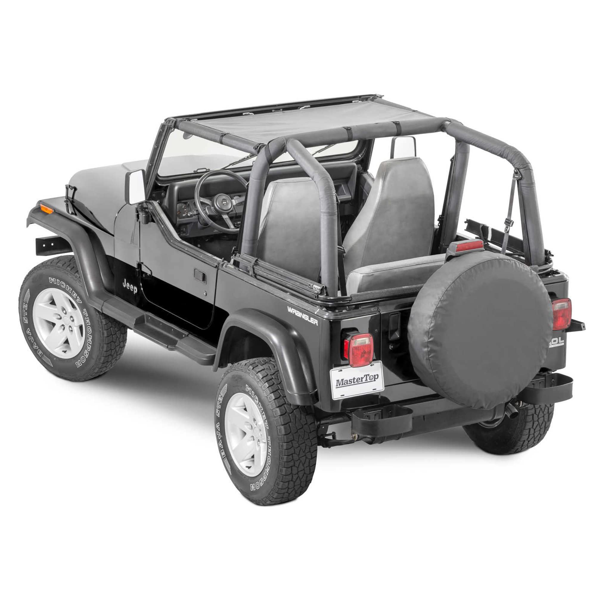 Mastertop Bikini Mesh Top Sunshade - Fits Jeep Wrangler Yj 1987-1995 - Jeep Yj Bikini Top Jeep Yj Sunshade Jeep Yj Mesh Top Jeep