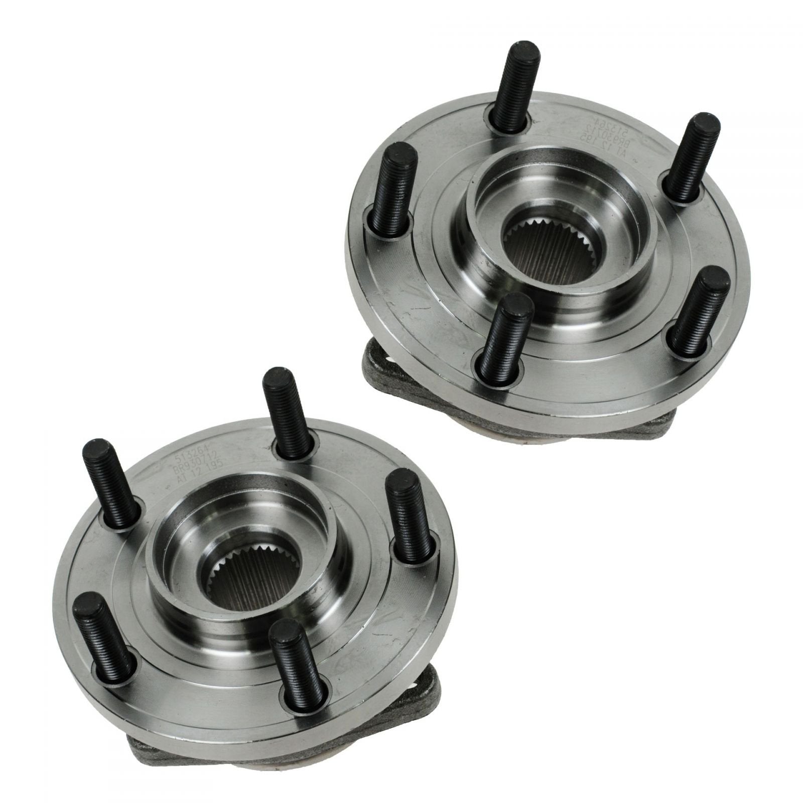Trq Front Wheel Hub Bearings Assembly Set Compatible With 2007 Chrysler Sebring 2008-2009 Dodge Avenger