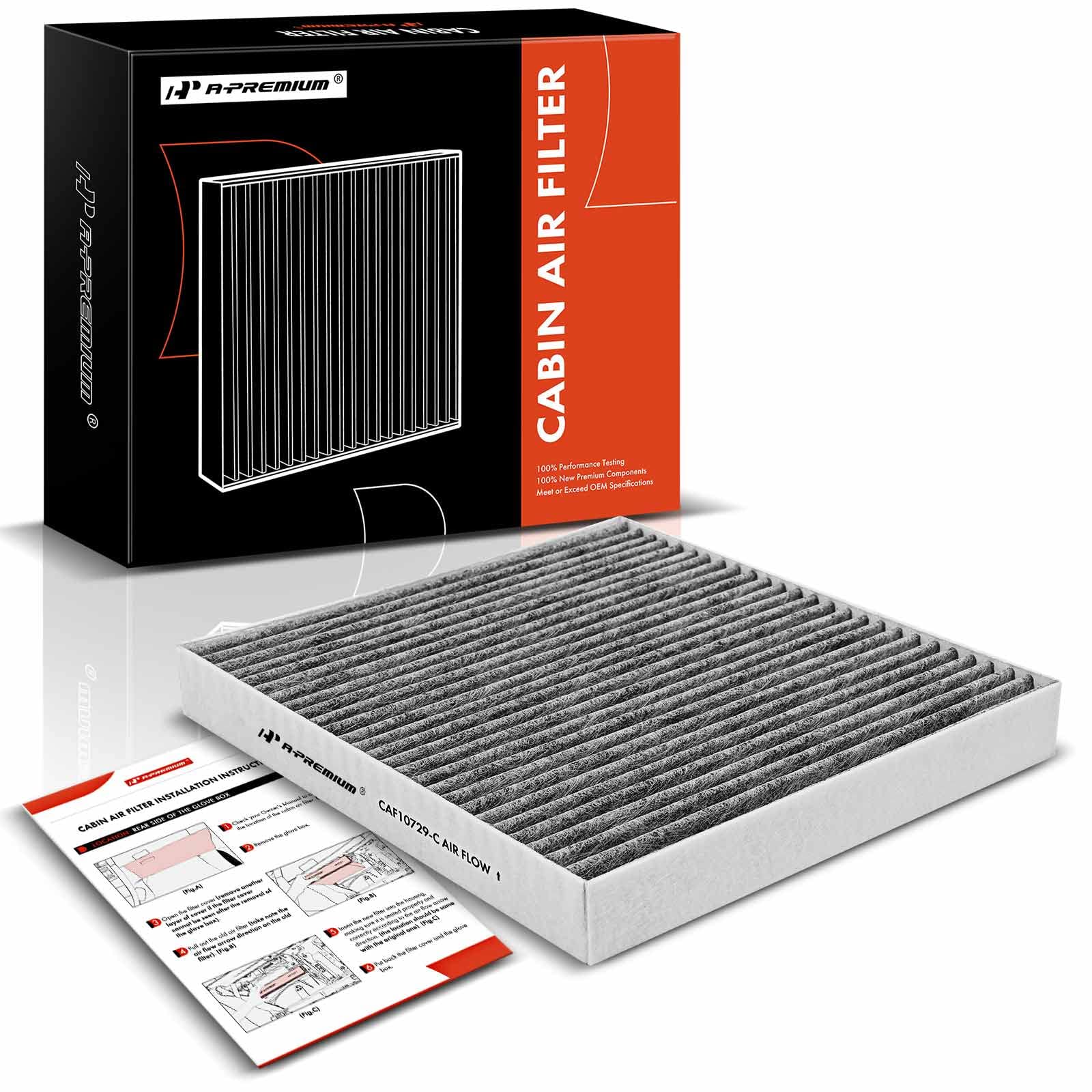 A-Premium Cabin Air Filter with Activated Carbon Compatible with Chrysler, Dodge, Jeep & Ram Models - 200, Sebring, Avenger, Cal