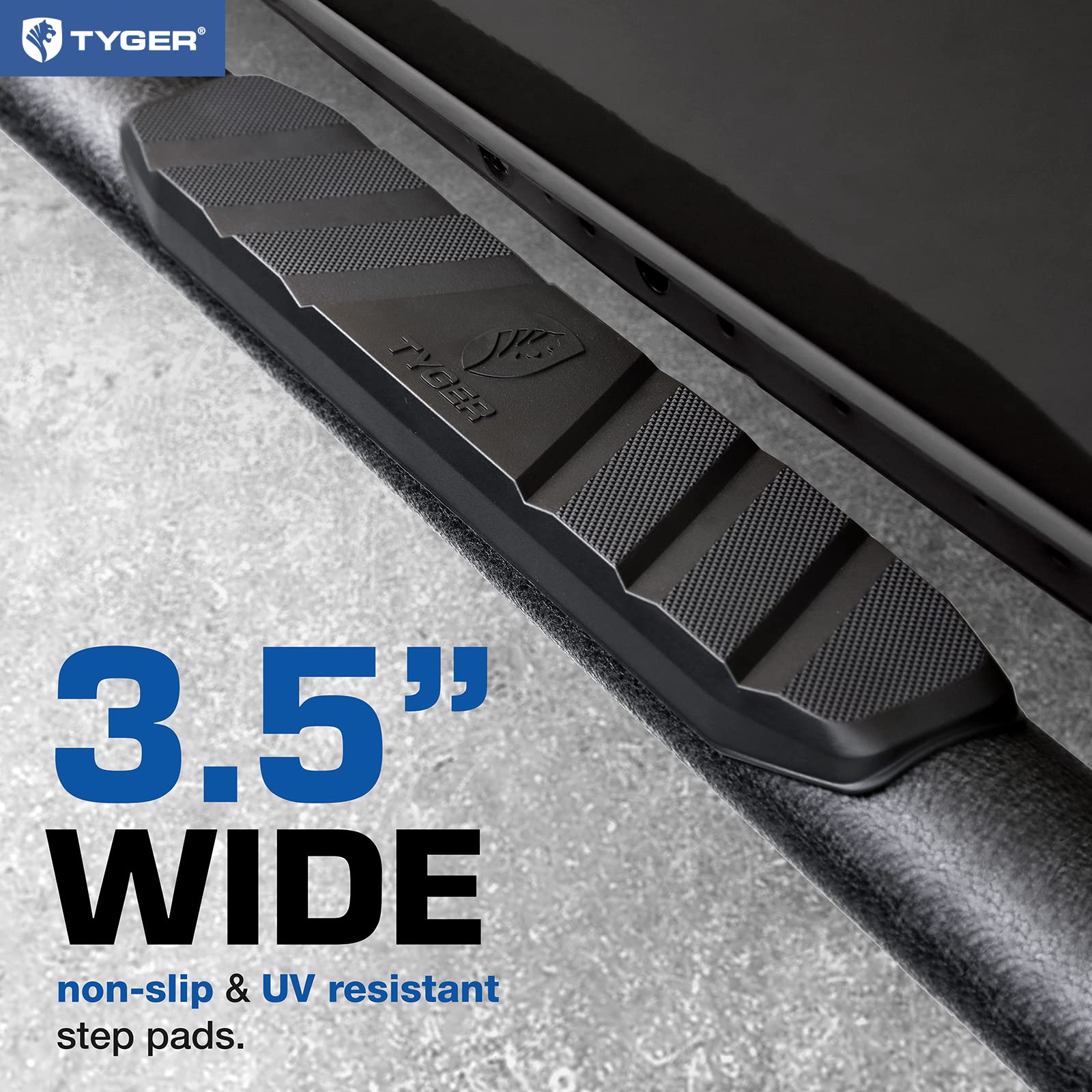 Tyger Auto 3.5'' Rider Running Boards Compatible With 2009-2018 Dodge Ram 1500; 2019-2024 Classic | Quad Cab | Tg-Ss2D35118 | Si