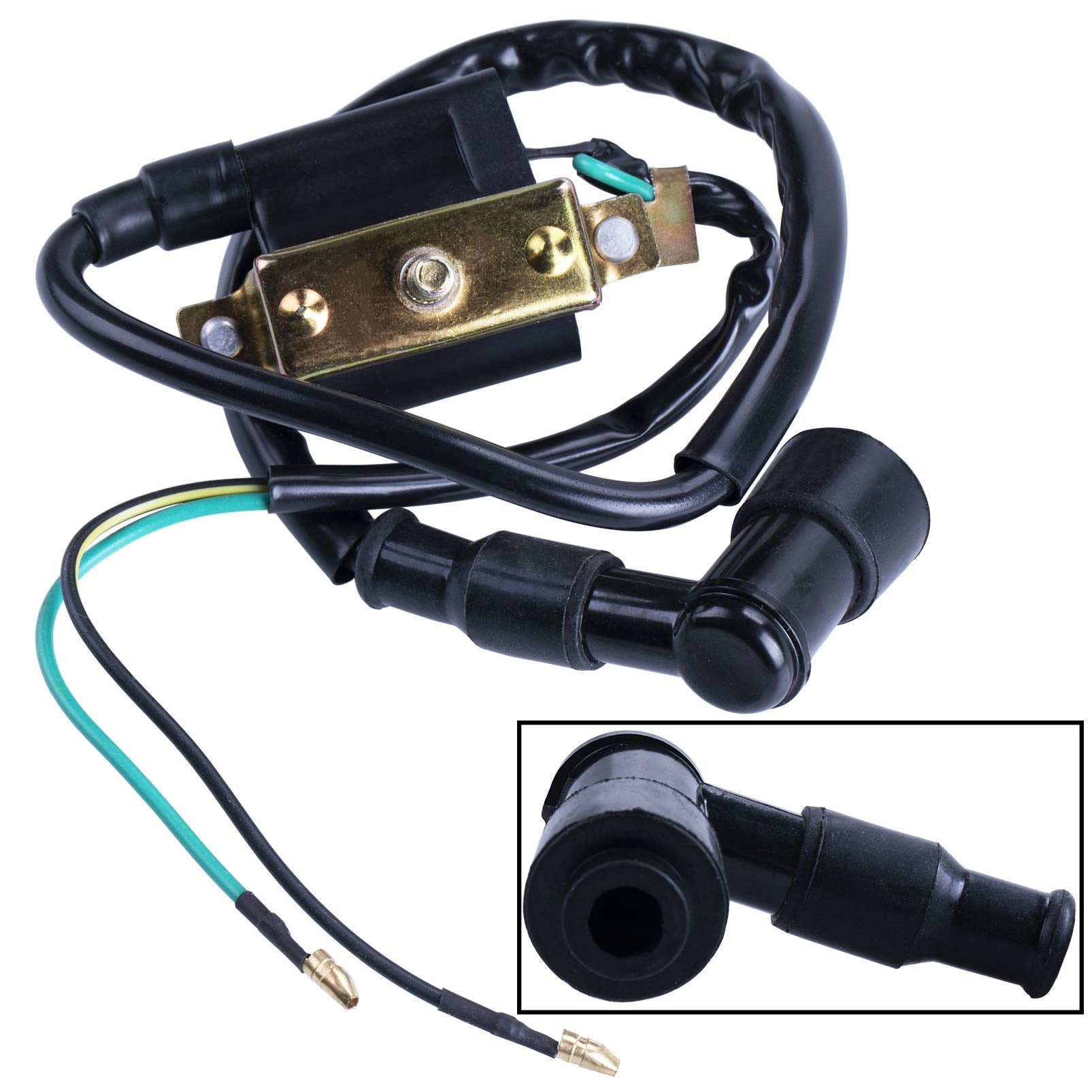 CNCMOTOK 50cc Falcom 70cc 90cc 110cc 125cc Ignition Coil Spark Plug for Coolster 3050B ATV-3050B 3050 B3050A Kids 4 Quad Four Wh