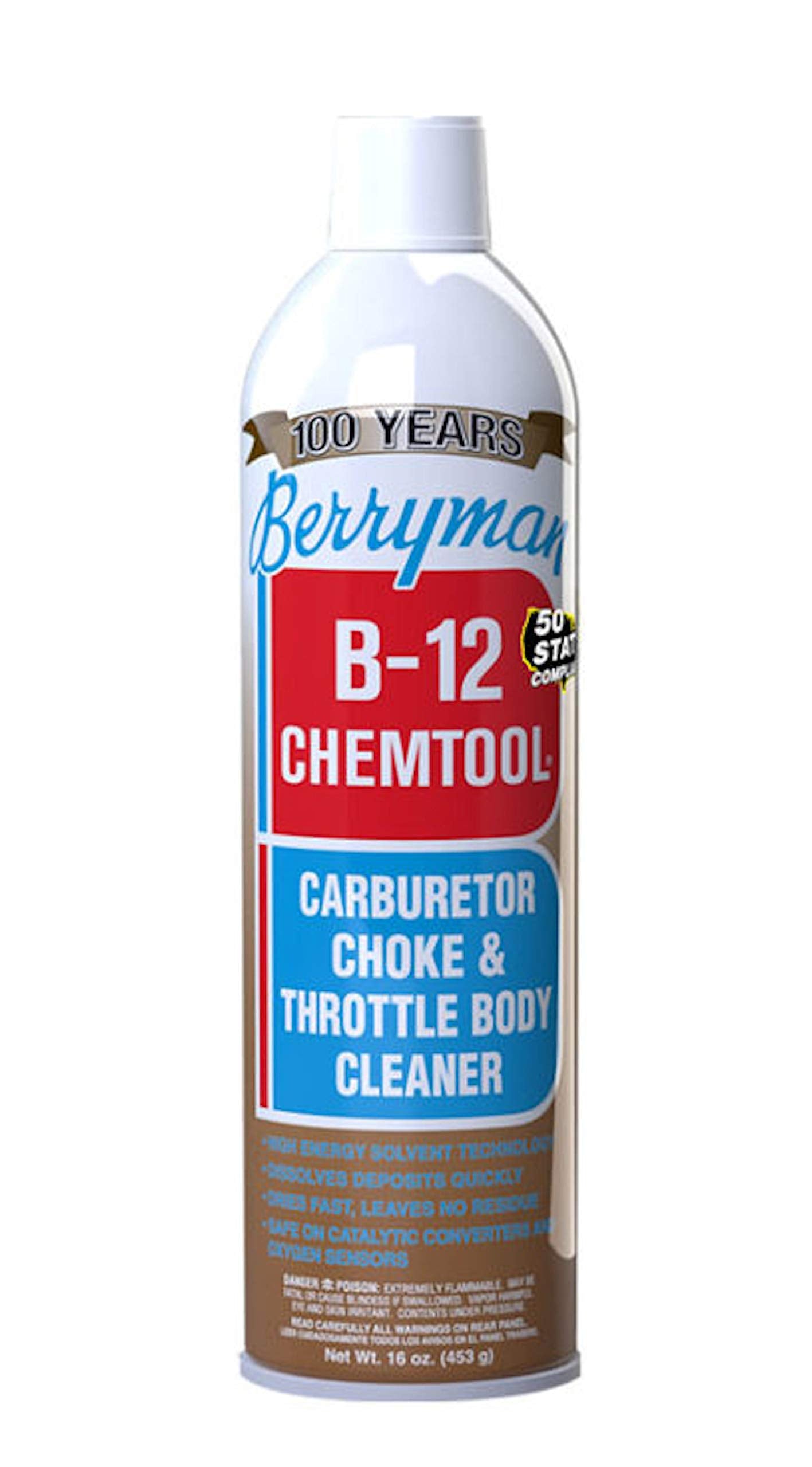 Berryman 0117C B-12 Chemtool Carburetor, Choke & Throttle Body Cleaner [VOC Compliant in All 50 States]