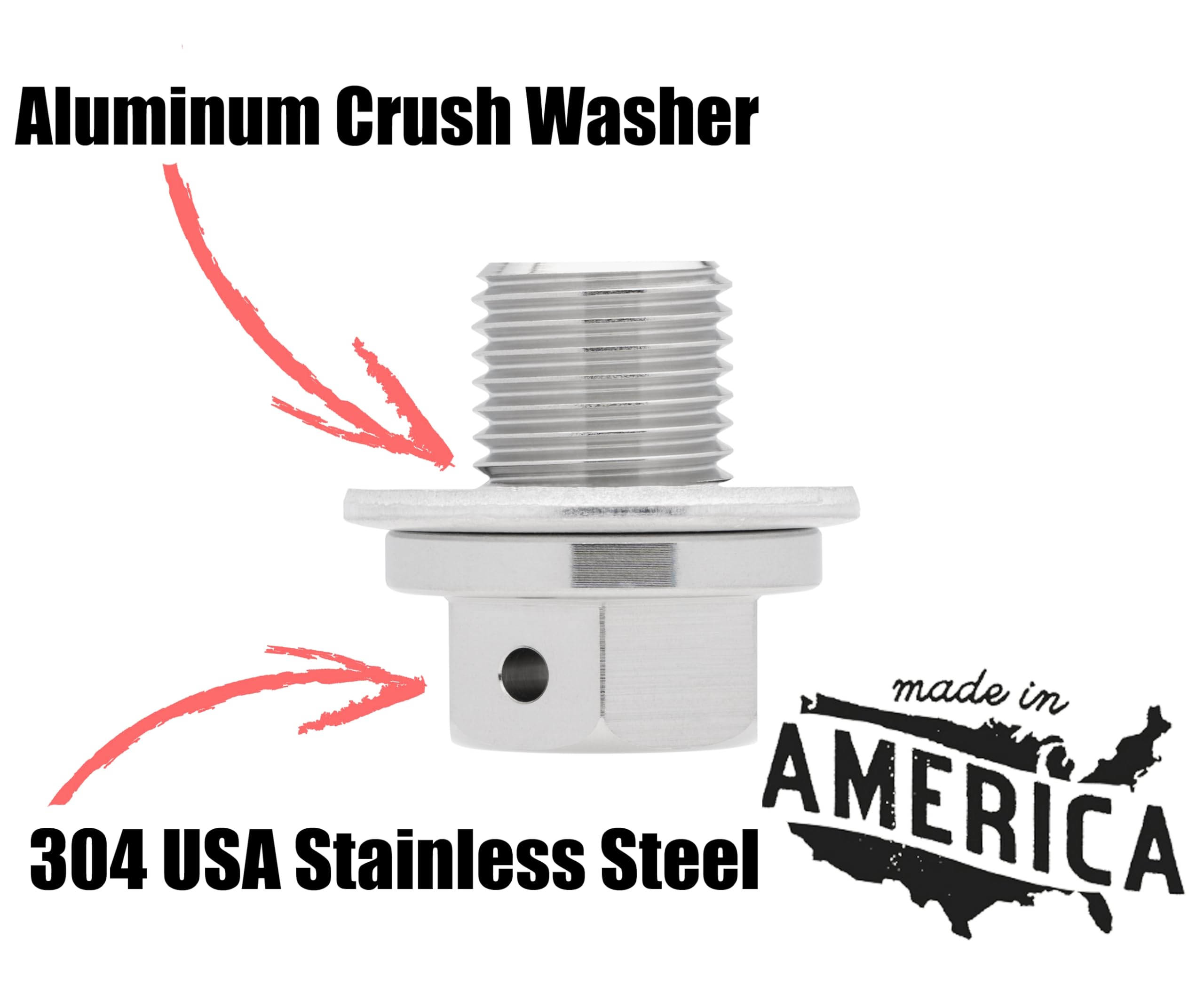 Votex - Made In Usa - M12 X 1.25Mm Engine Oil Drain Plug, Stainless Steel, Fits Infiniti, Lexus, Nissan, Toyota - Stainless Stee