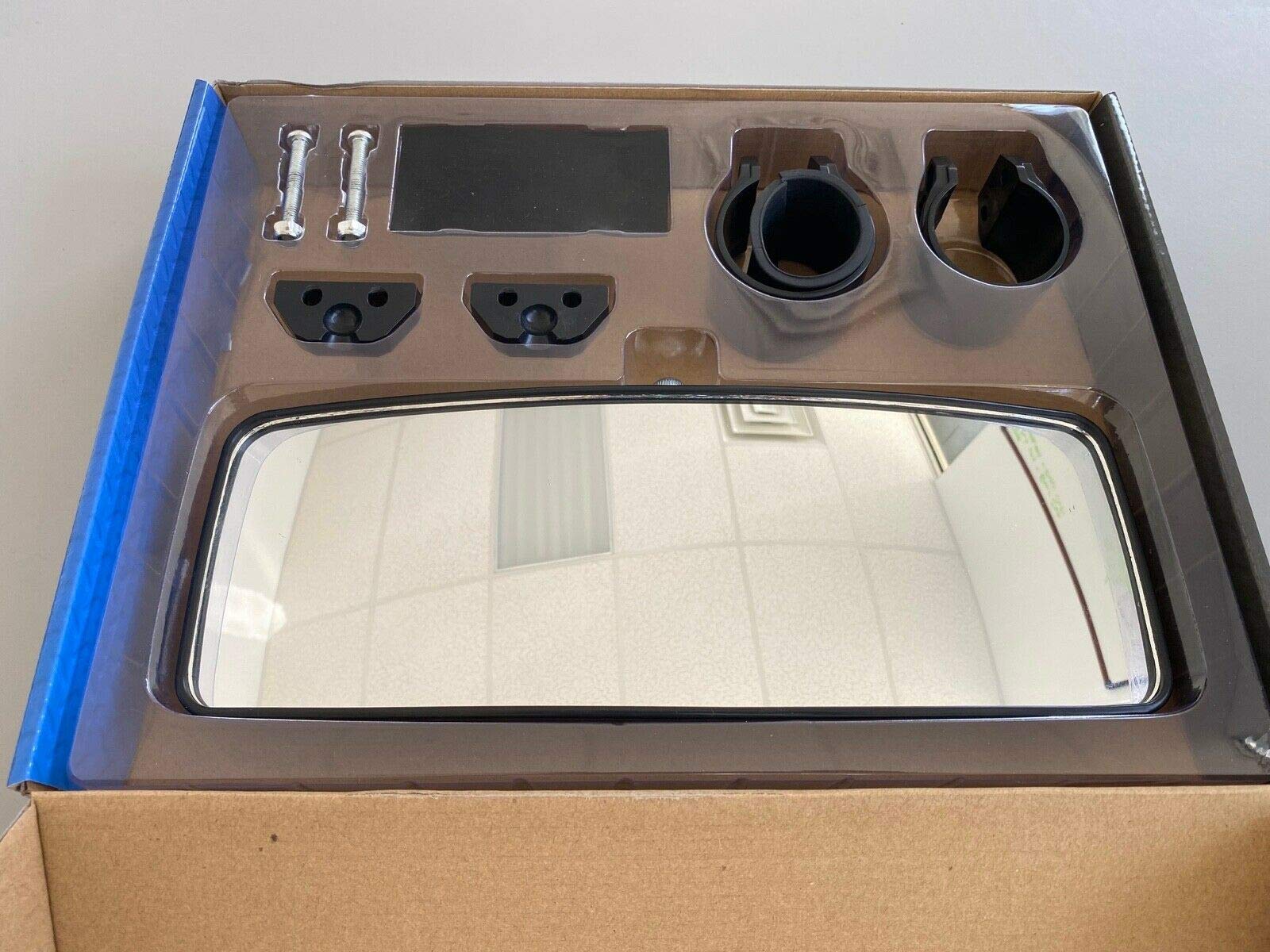 Maverick Advantage Universal UTV Roll Bar Rearview Mirror, 1.5"-2" Size, Black, Fits Kawasaki, Polaris, Honda, Yamaha, Kubota, John Deere