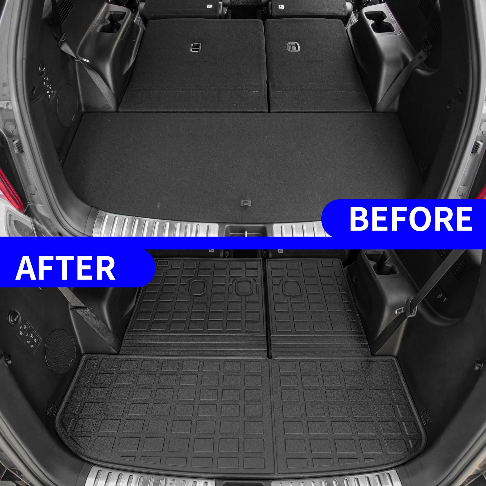 Rongtaod Cargo Mat Compatible With Hyundai Palisade 2020-2025 Trunk Mat Cargo Mat Cargo Liner All Weather Trunk Liner 2024 Palis