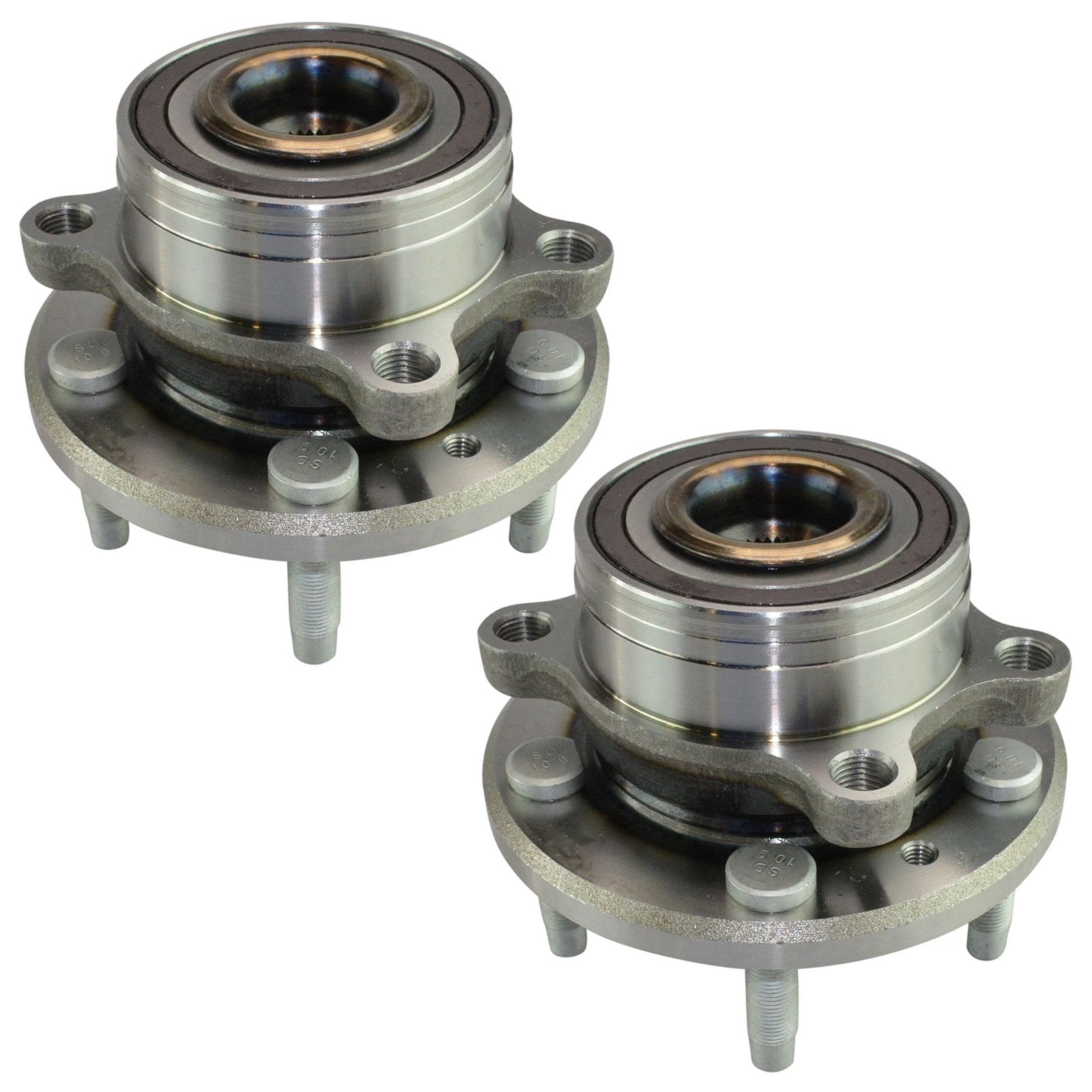 Trq Front Rear Wheel Hub Bearings Assembly Set Compatible With 2011-2019 Ford Explorer 2013-2019 Police Interceptor Utility