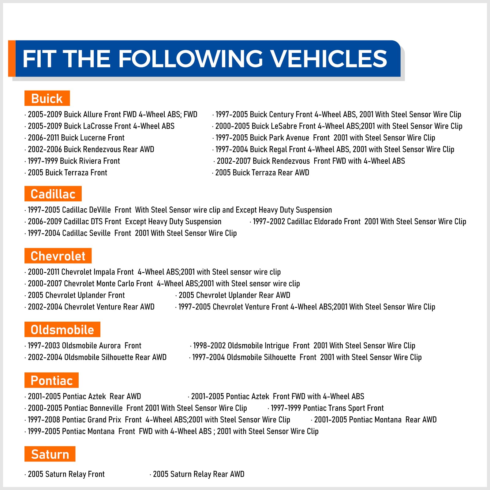 Macel 513121 Front Wheel Hub Bearing Assembly Compatible With Chevy Impala Monte Carlo, Cadillac Dts Eldorado Seville, Buick Century, Pontiac Grand Prix Bonneville 5 Lug W/Abs