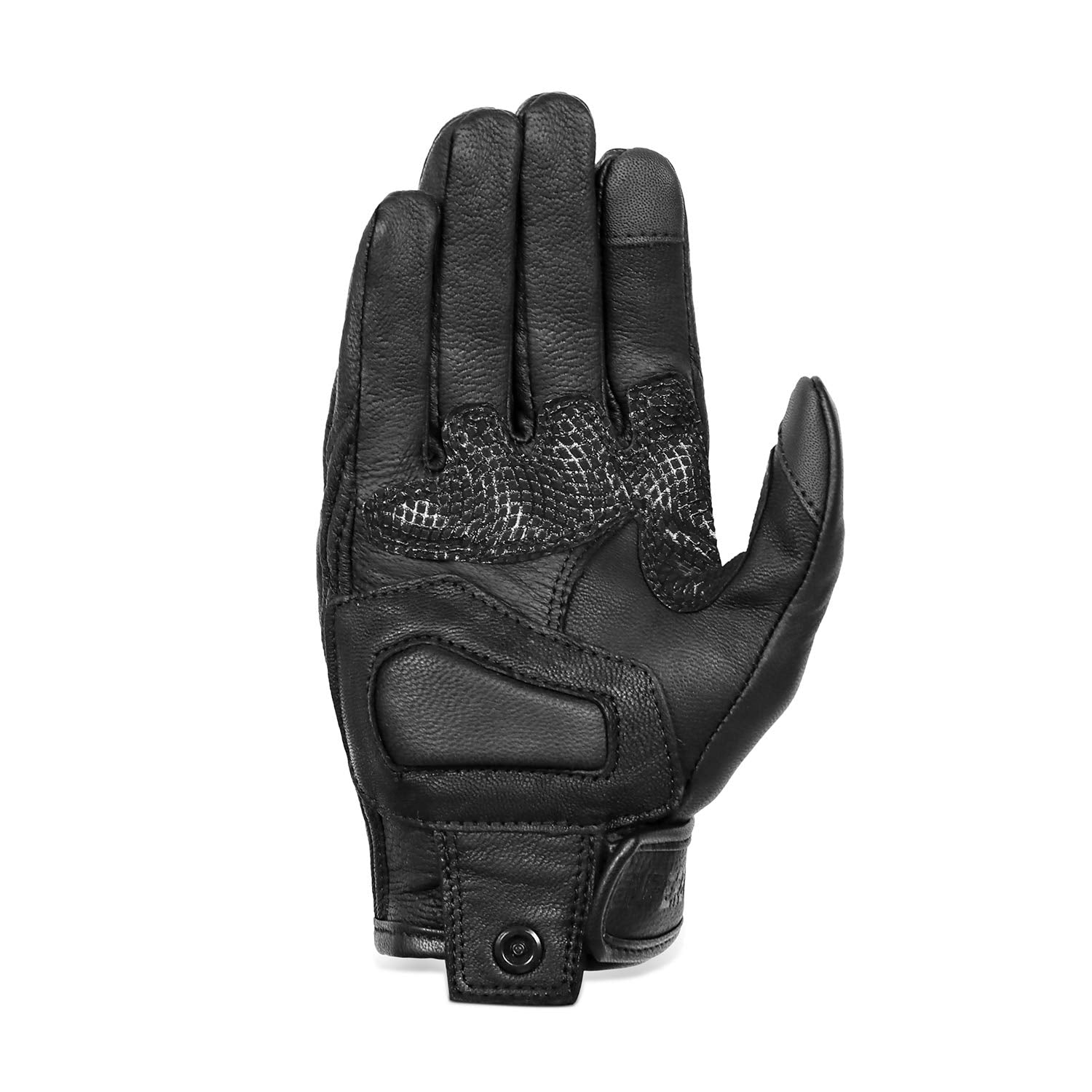 Superbike Updated Black Leather Motorcycle Gloves Hard Knuckle Armored Touchscreen Motorcycle Riding Gloves (Updated,Non-Perfora